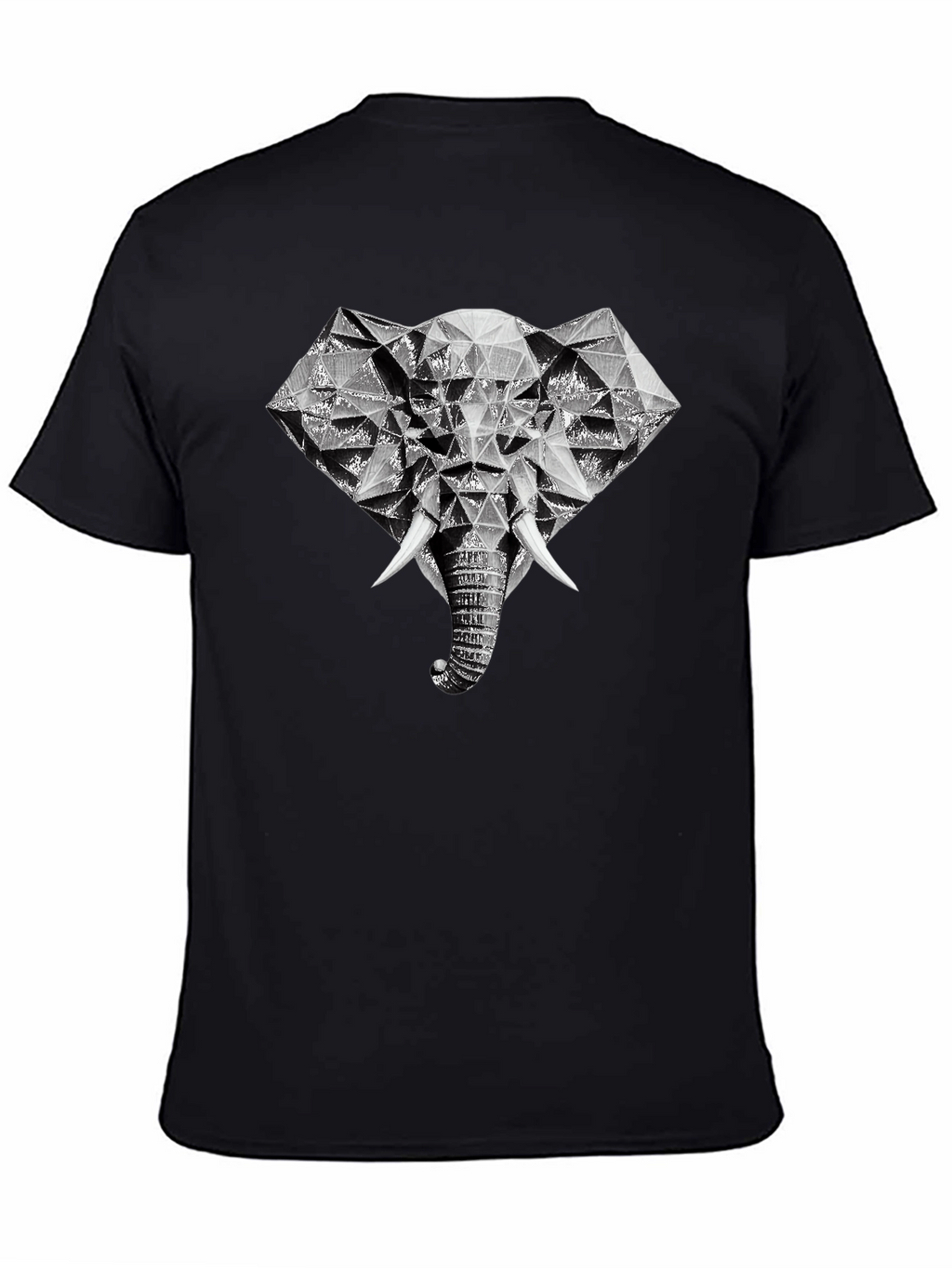 Geometric Elephant Graphic Print T-Shirt