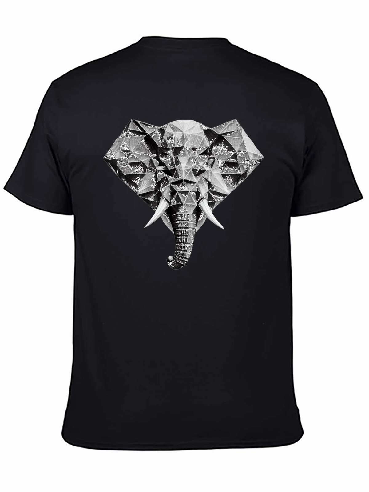 Geometric Elephant Graphic Print T-Shirt