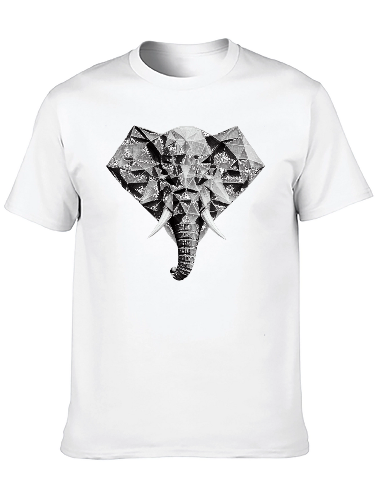 Geometric Elephant Graphic Print T-Shirt