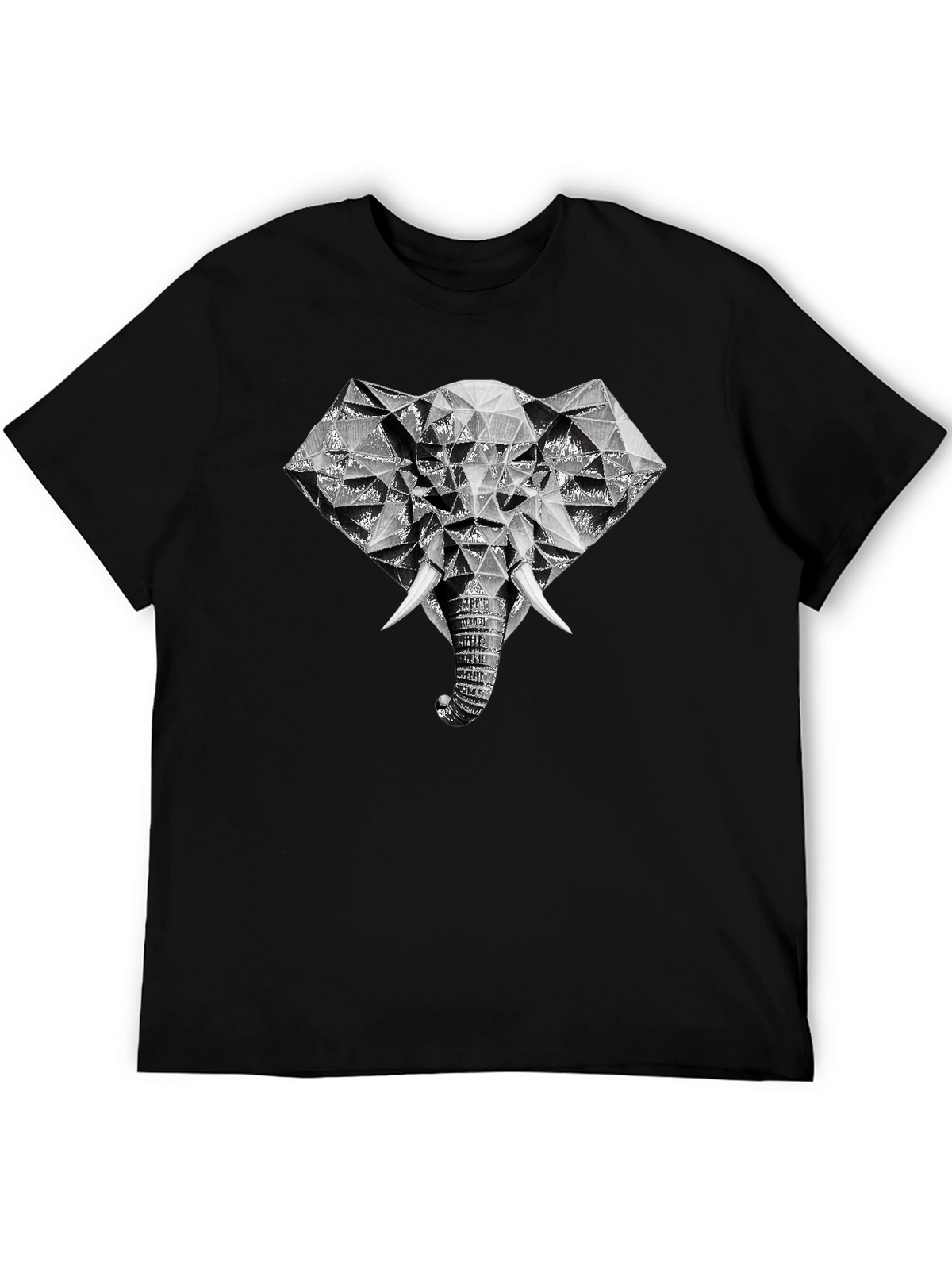 Geometric Elephant Graphic Print T-Shirt