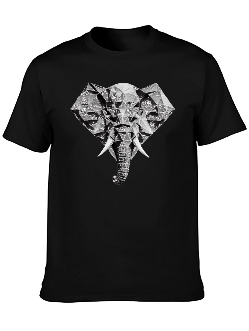 Geometric Elephant Graphic Print T-Shirt