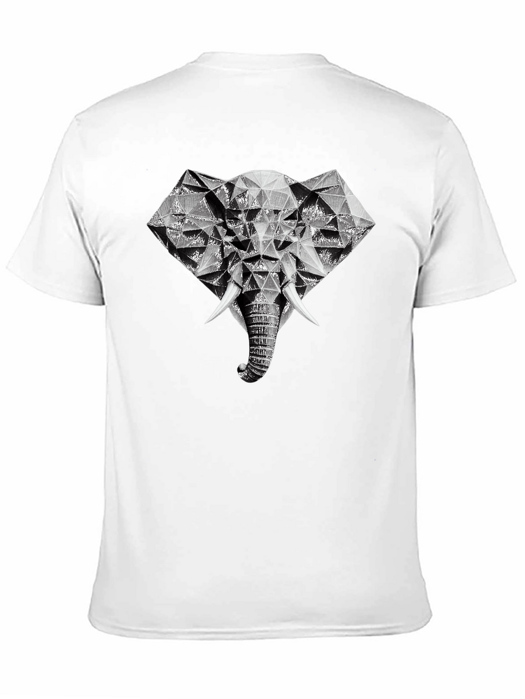 Geometric Elephant Graphic Print T-Shirt