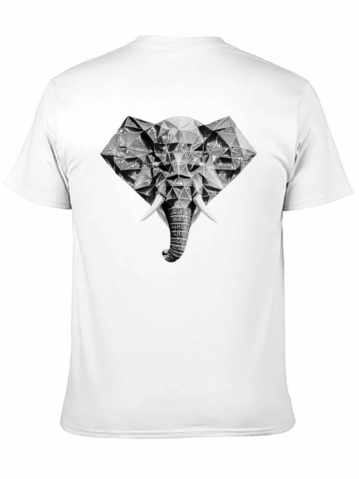 Geometric Elephant Graphic Print T-Shirt