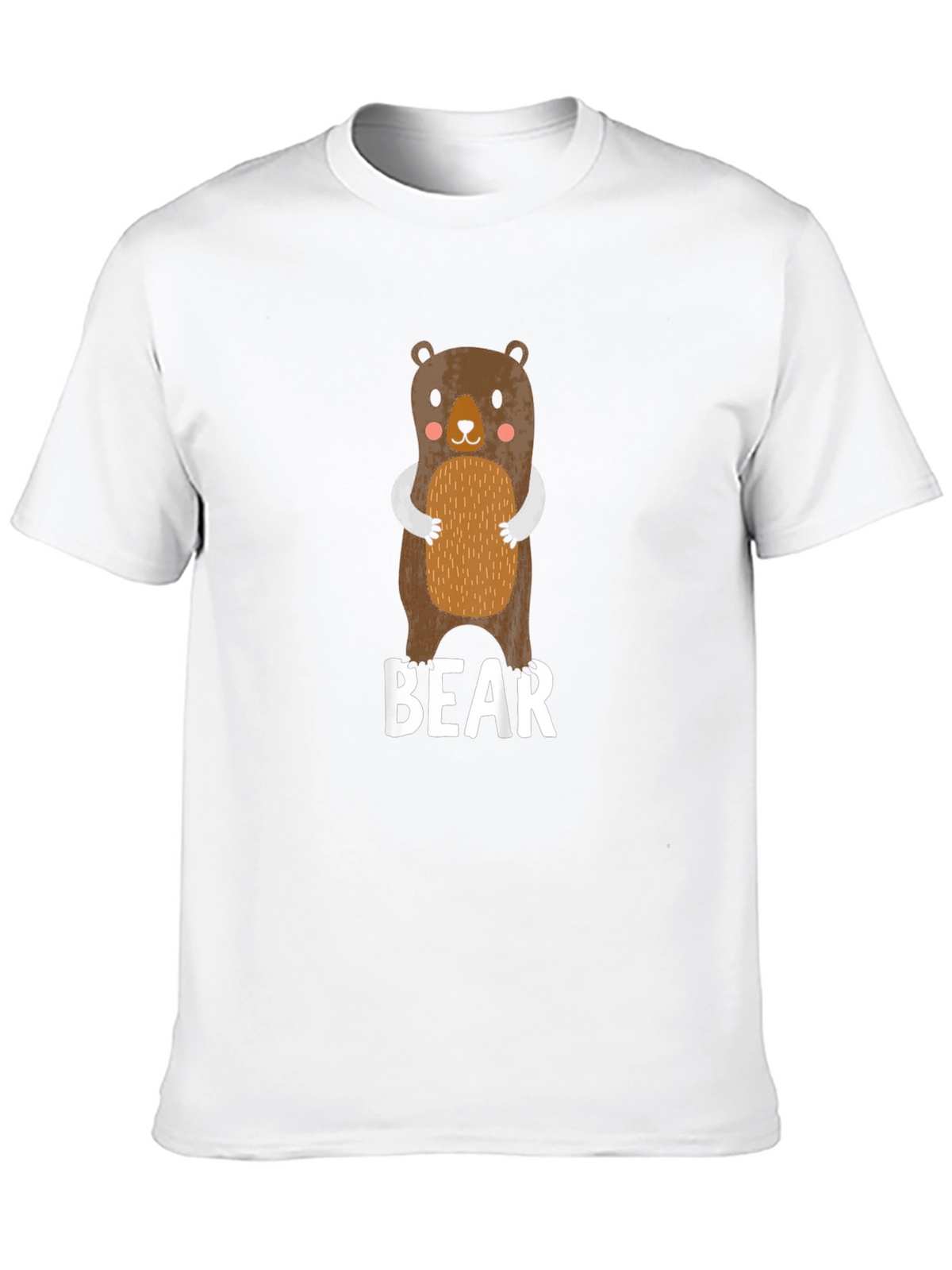 Cute Bear Graphic Black T-Shirt