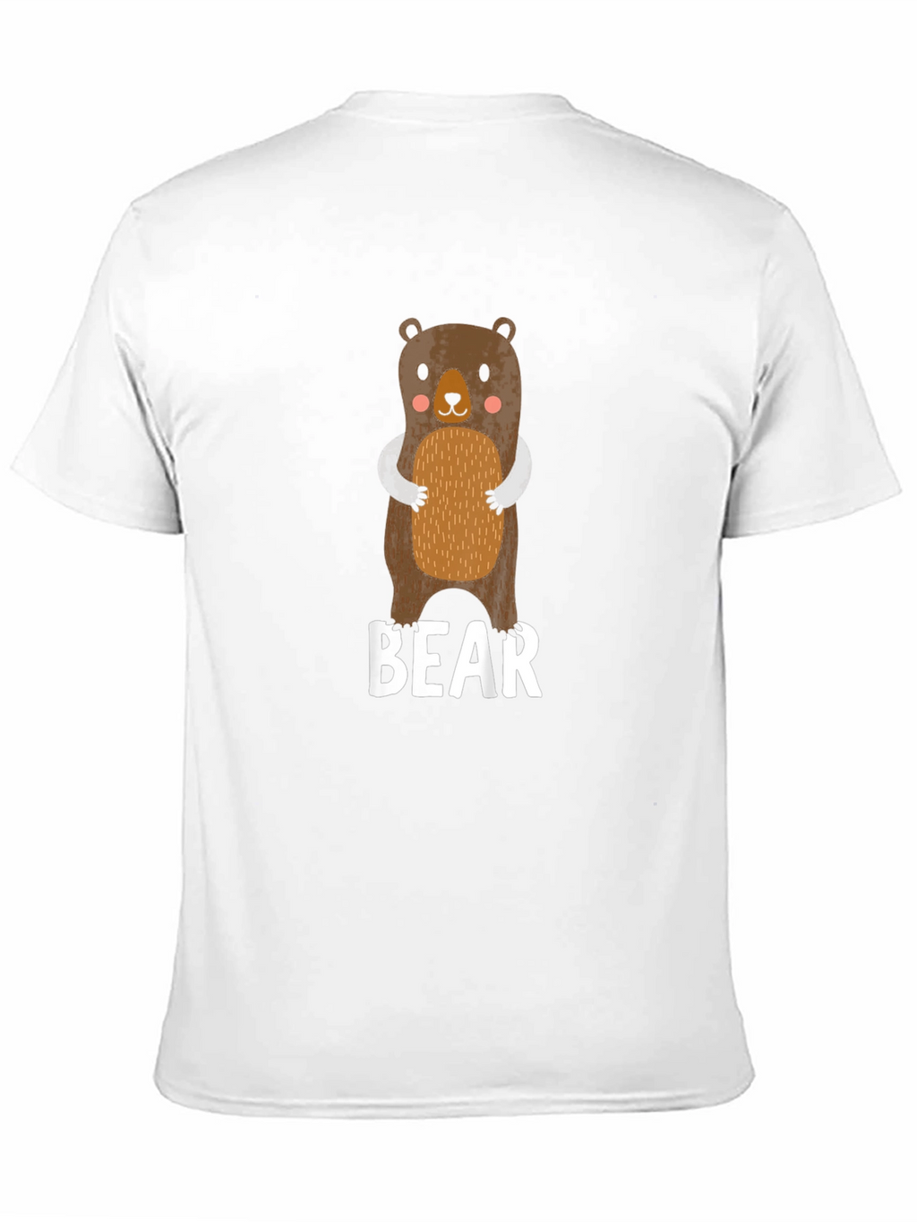 Cute Bear Graphic Black T-Shirt