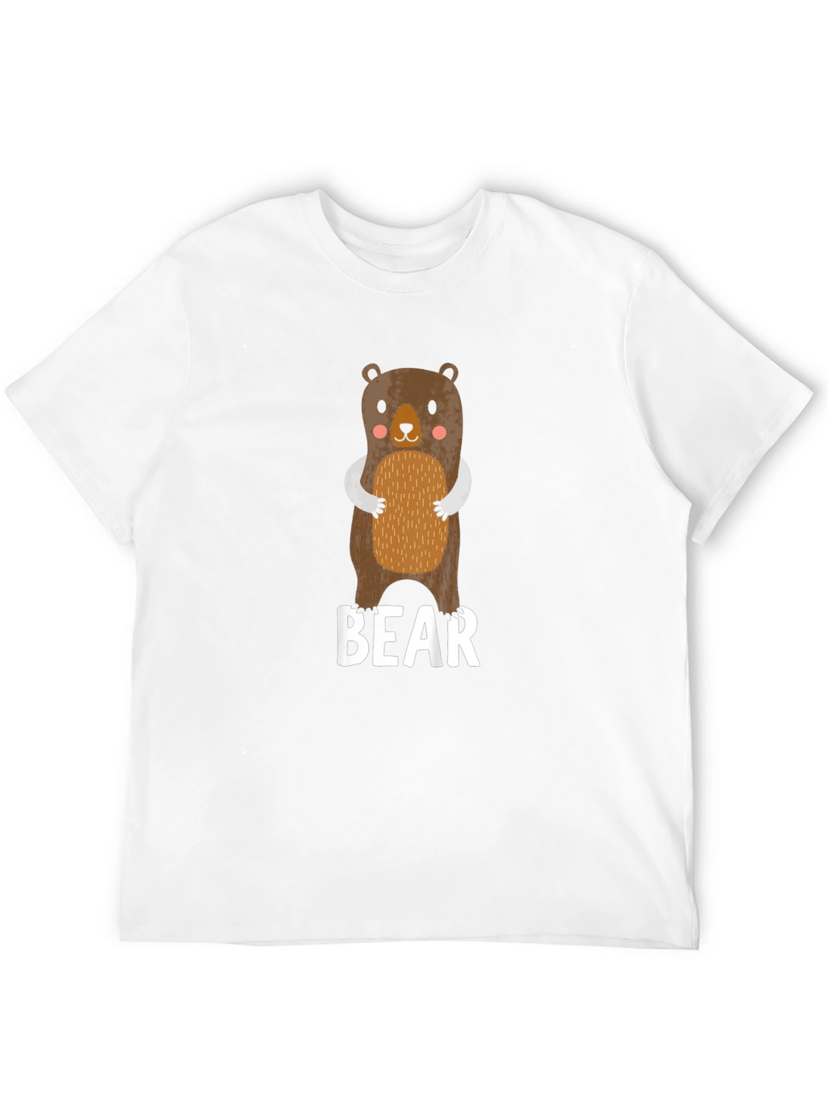 Cute Bear Graphic Black T-Shirt