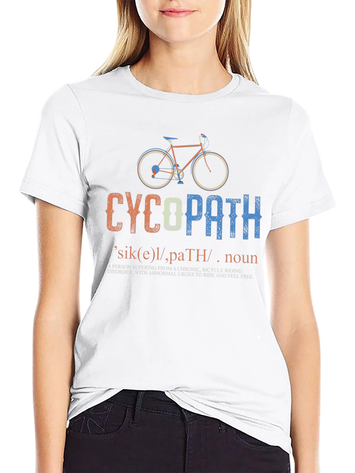Funny Cycopath Bicycle Riding T-Shirt