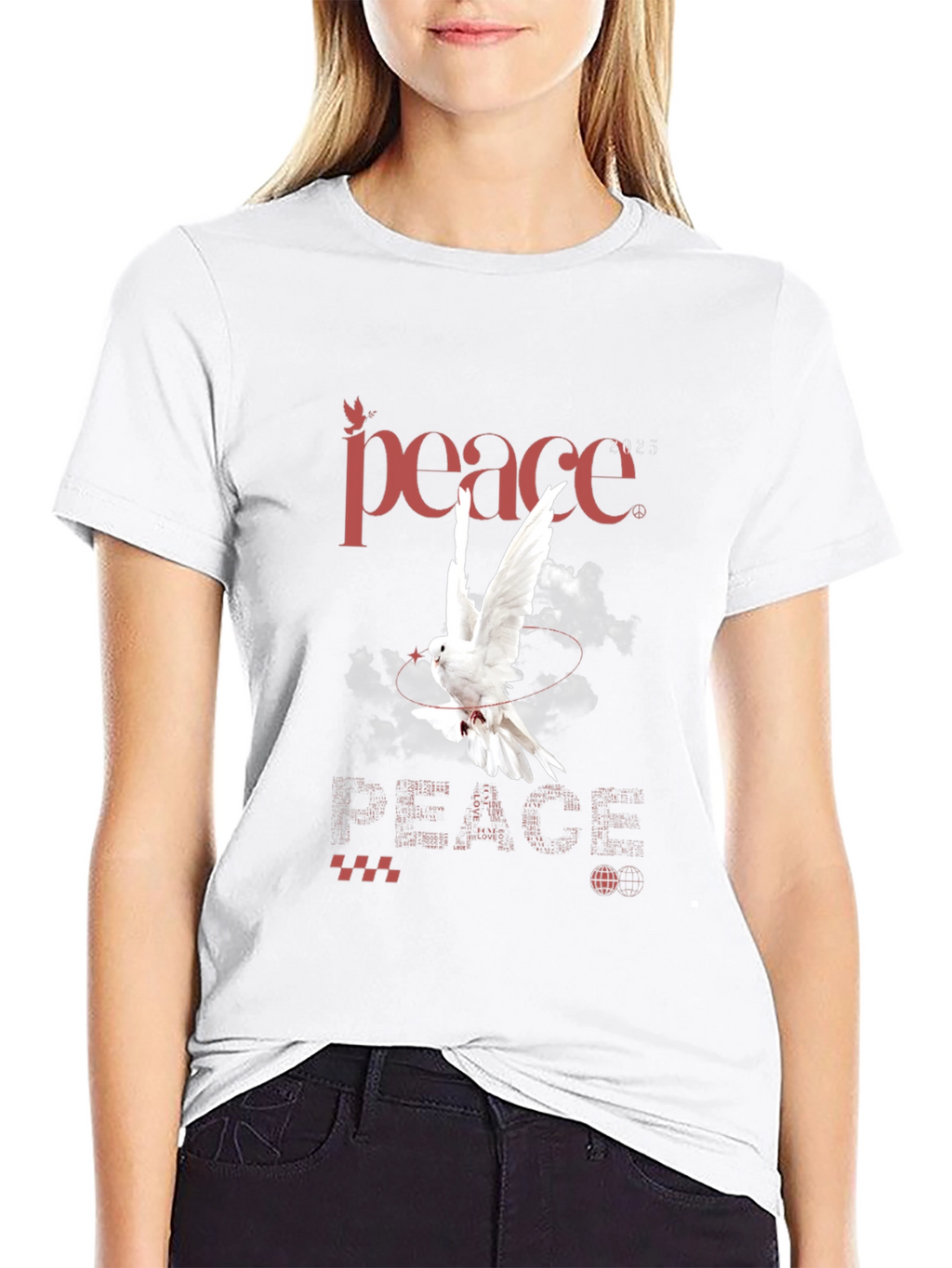 Peace Dove Graphic T-Shirt - Stylish Mens Tee