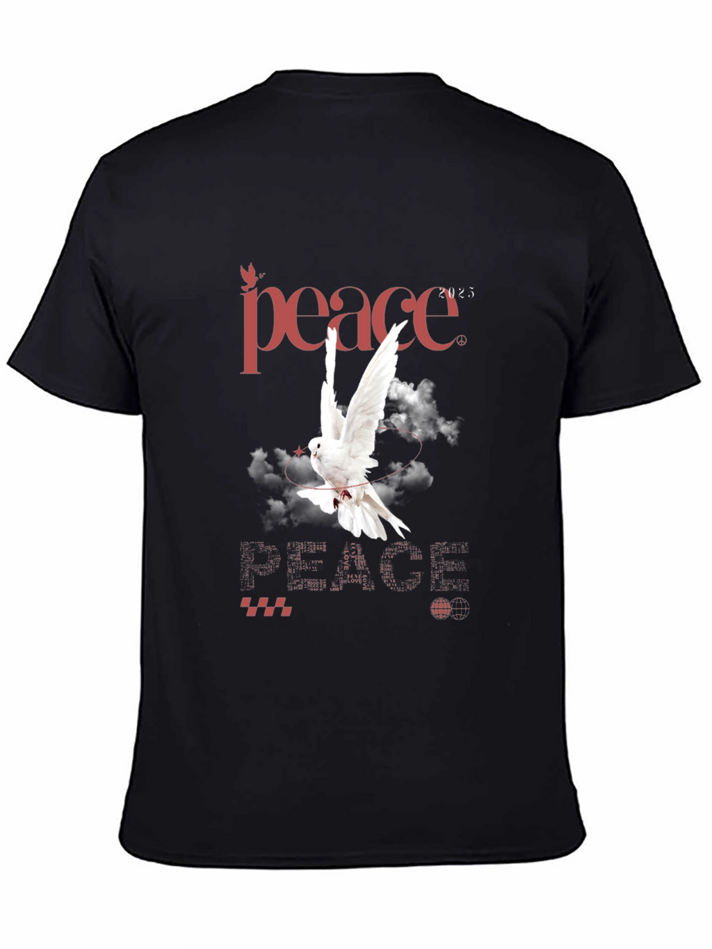 Peace Dove Graphic T-Shirt - Stylish Mens Tee