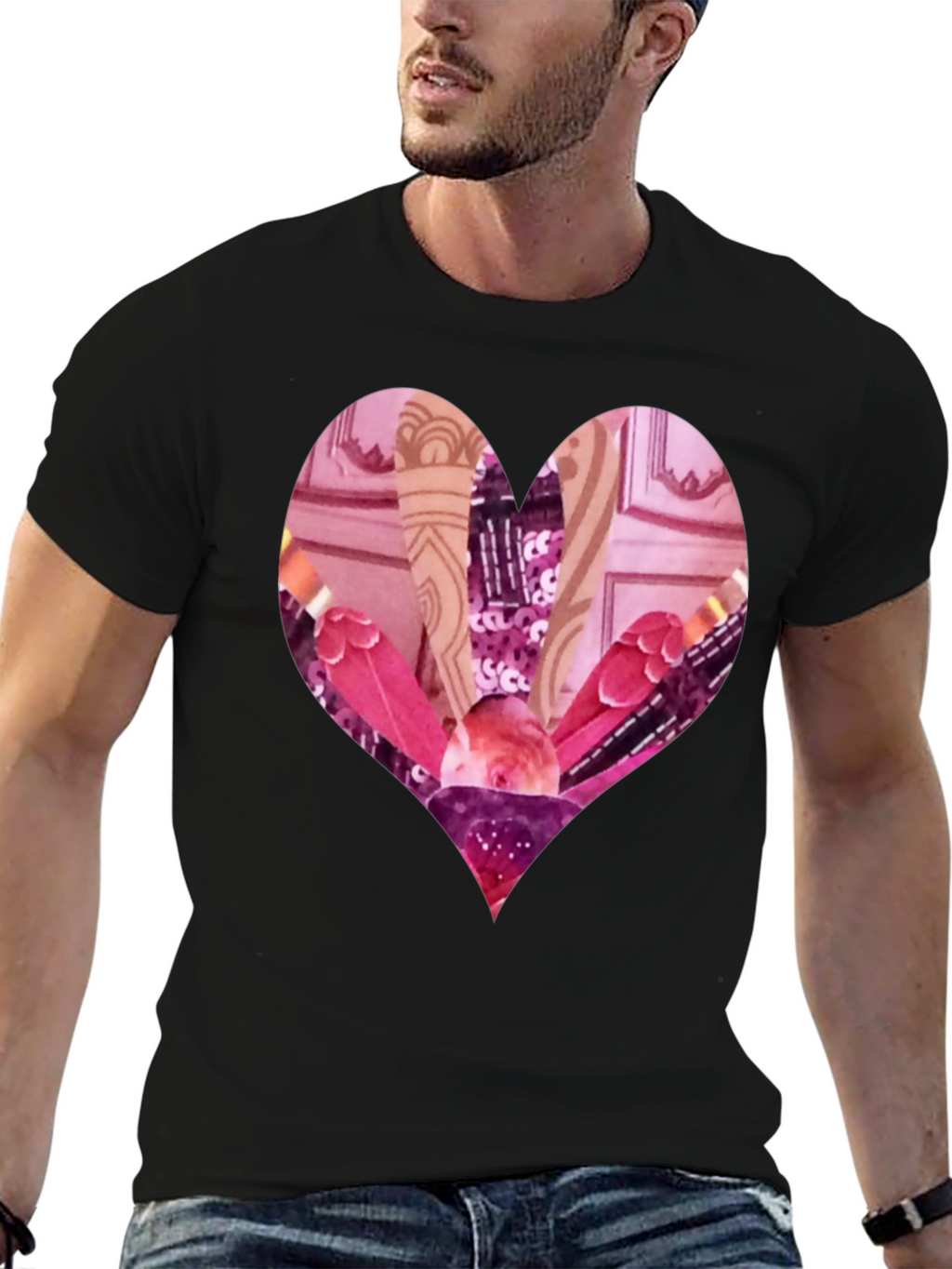 Heart Collage Graphic Tee