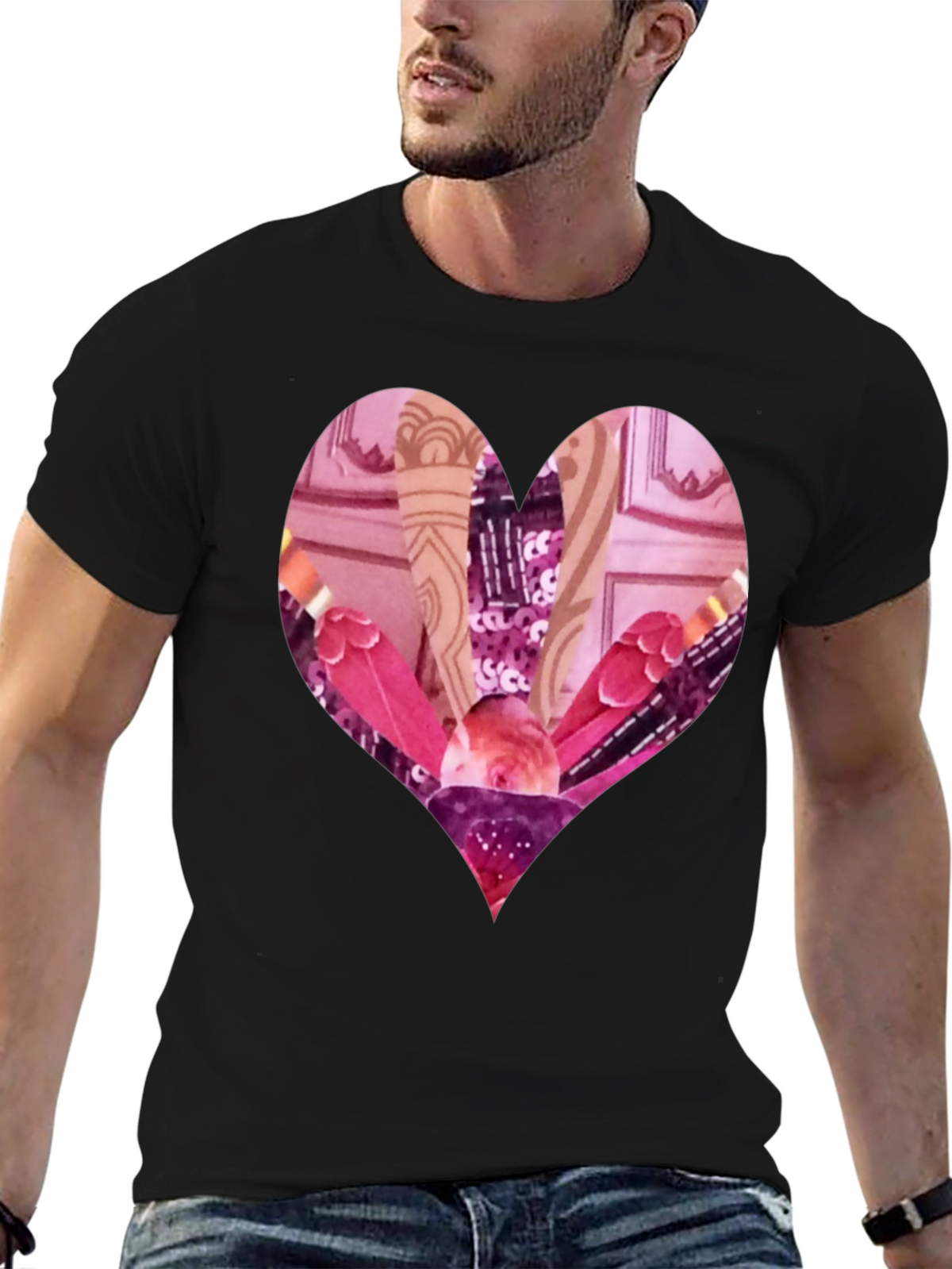 Heart Collage Graphic Tee