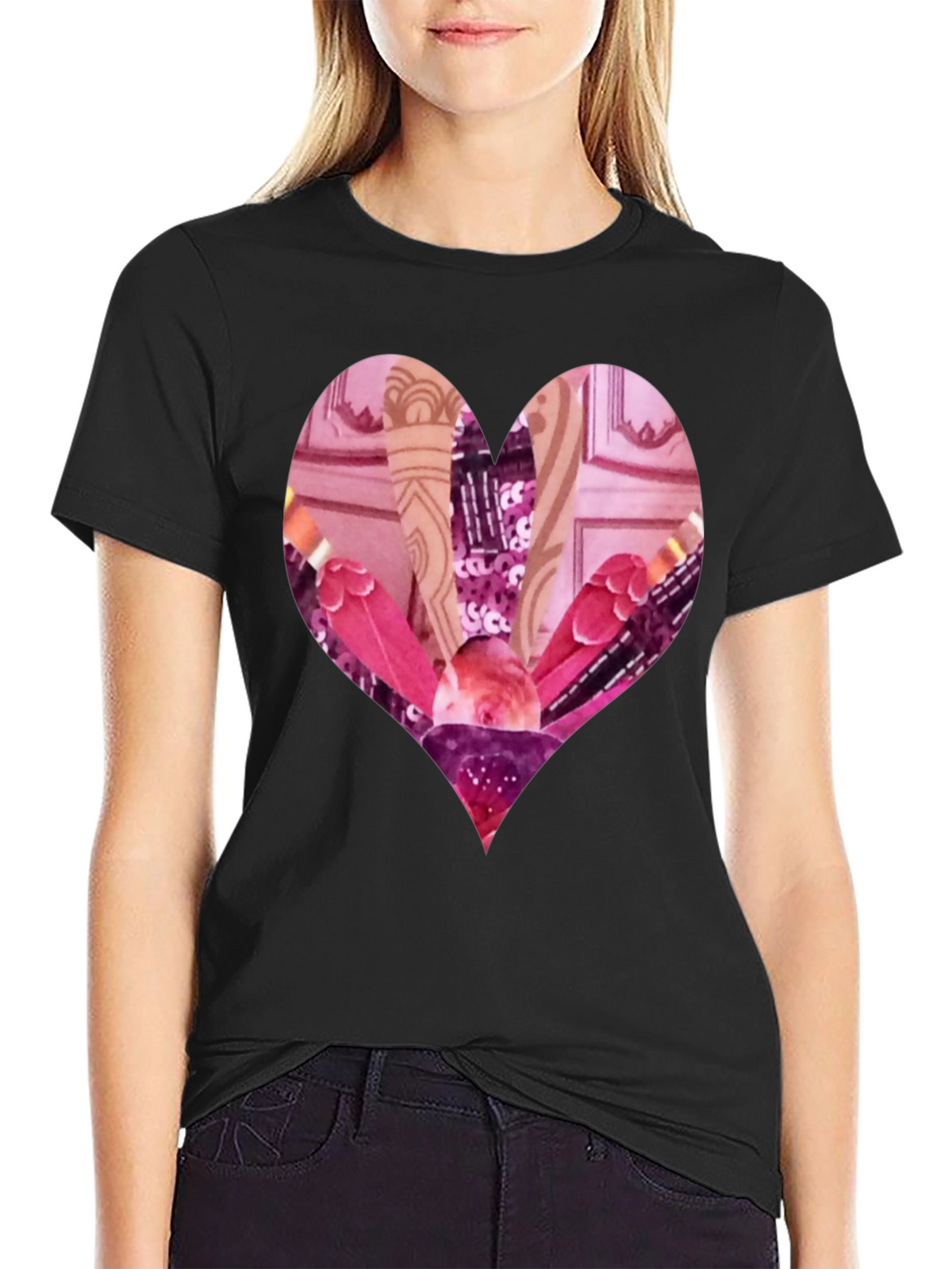 Heart Collage Graphic Tee