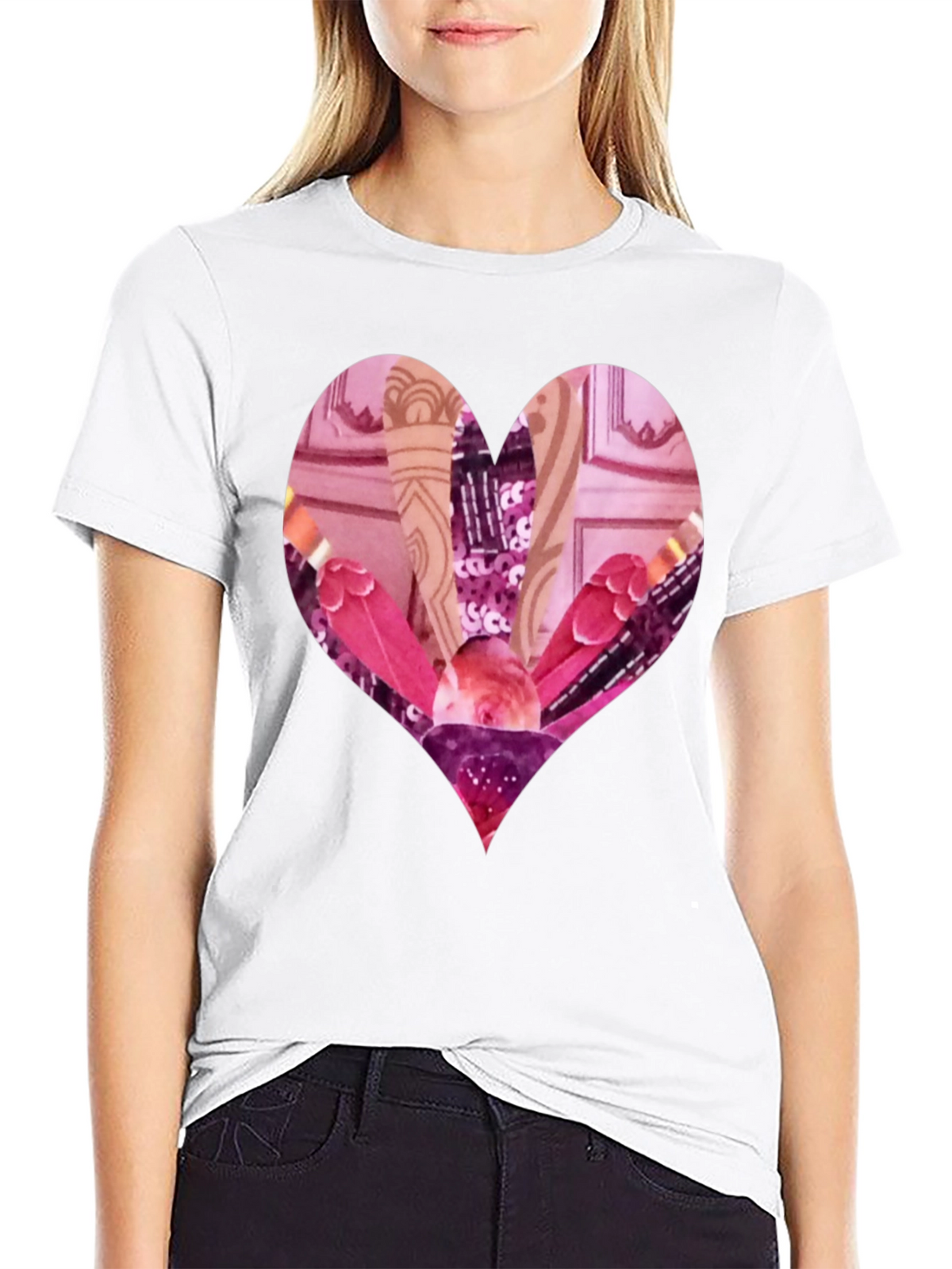 Heart Collage Graphic Tee