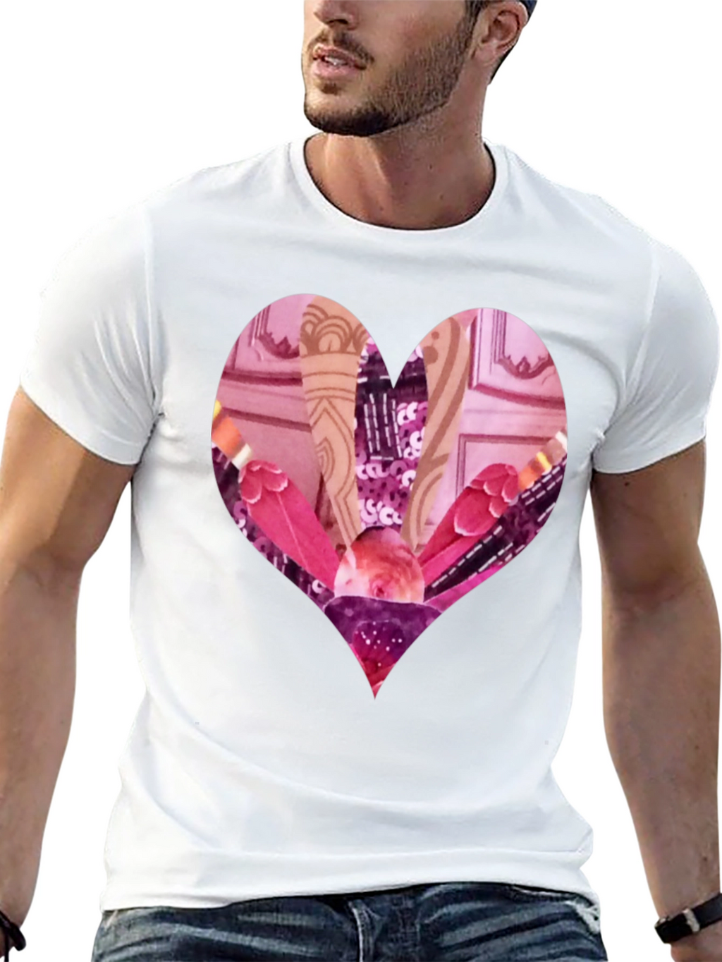 Heart Collage Graphic Tee