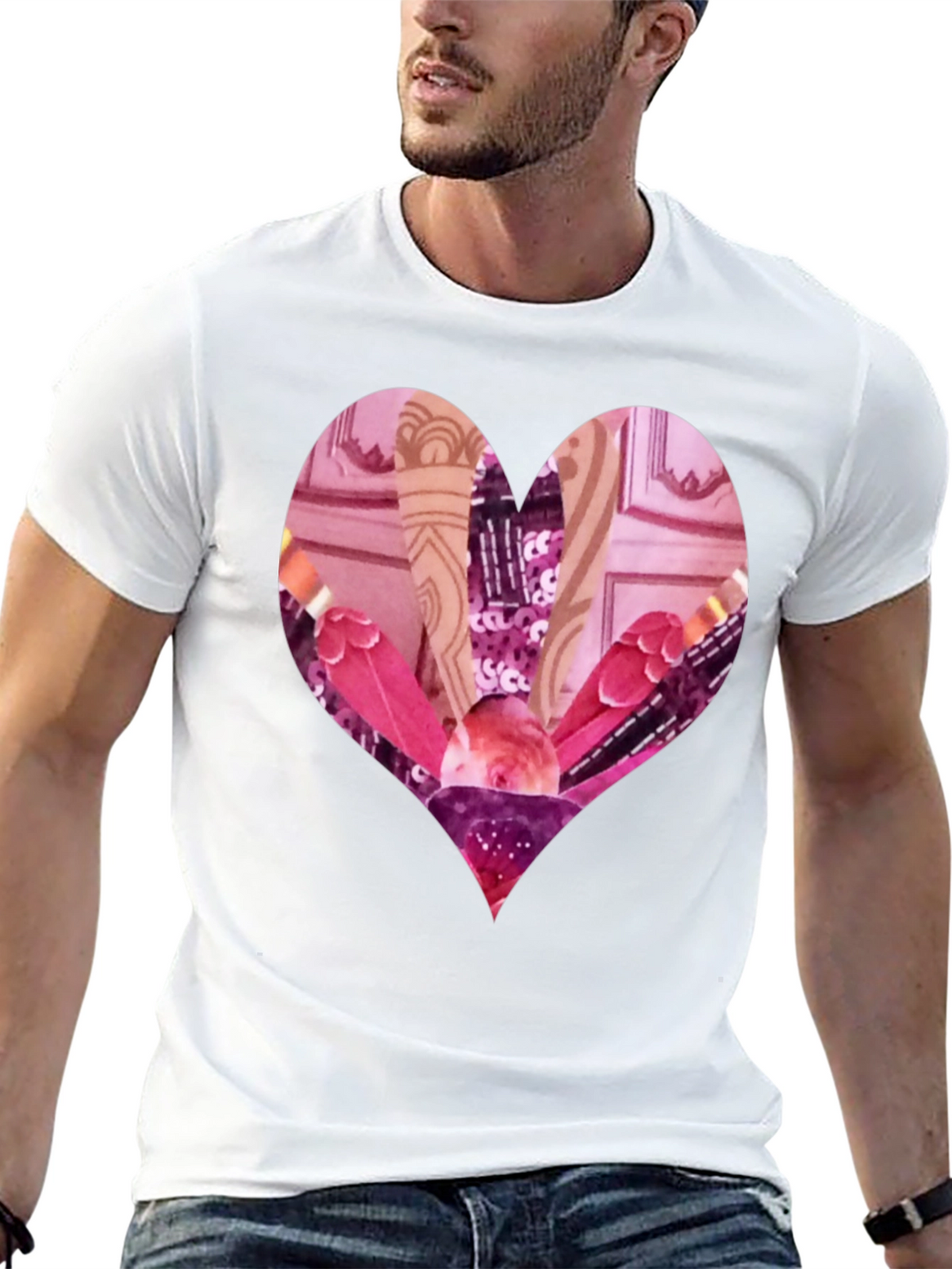 Heart Collage Graphic Tee