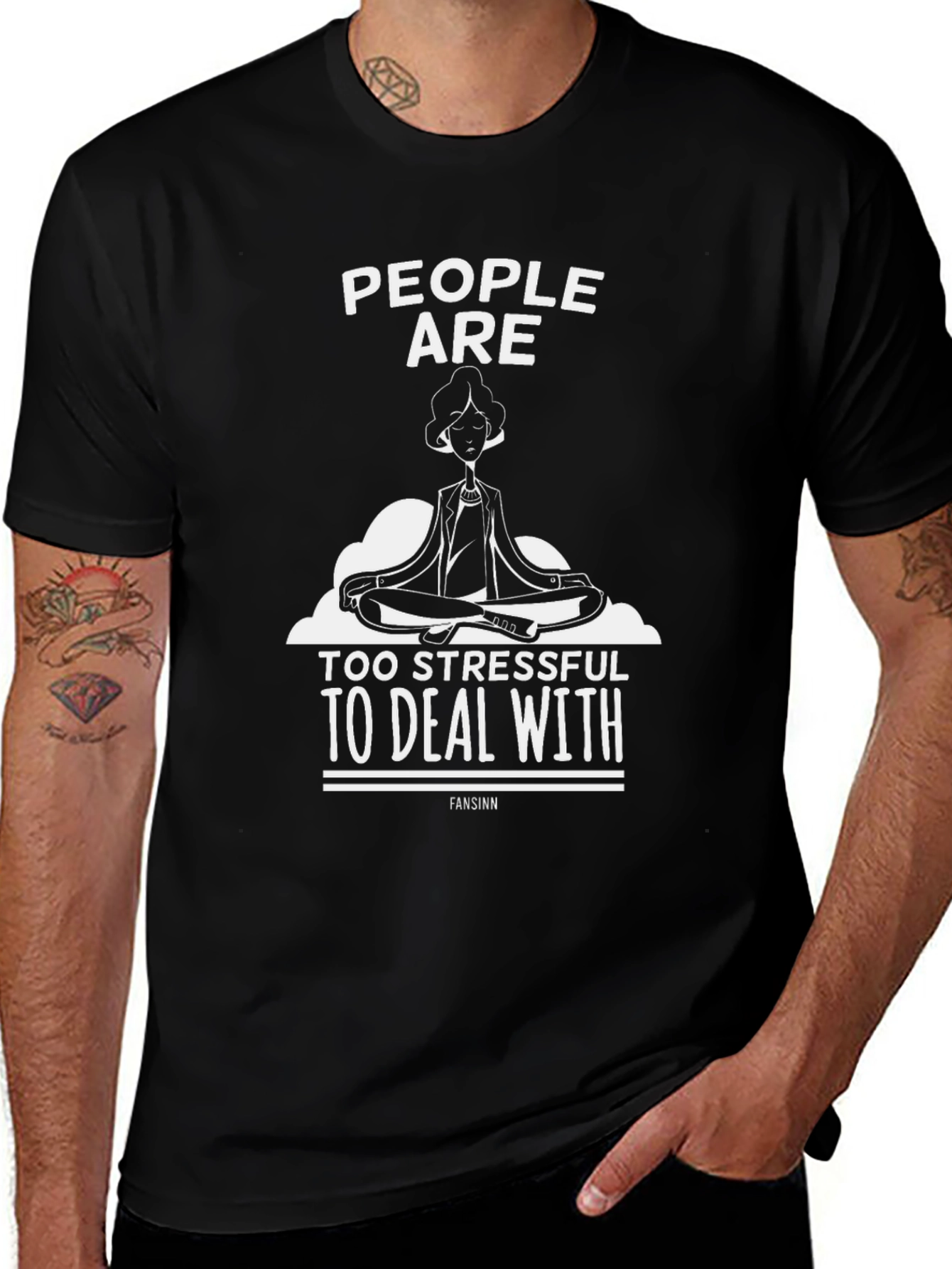 Stress-Free Tee: People Are Too Stressful Graphic T-Shirt