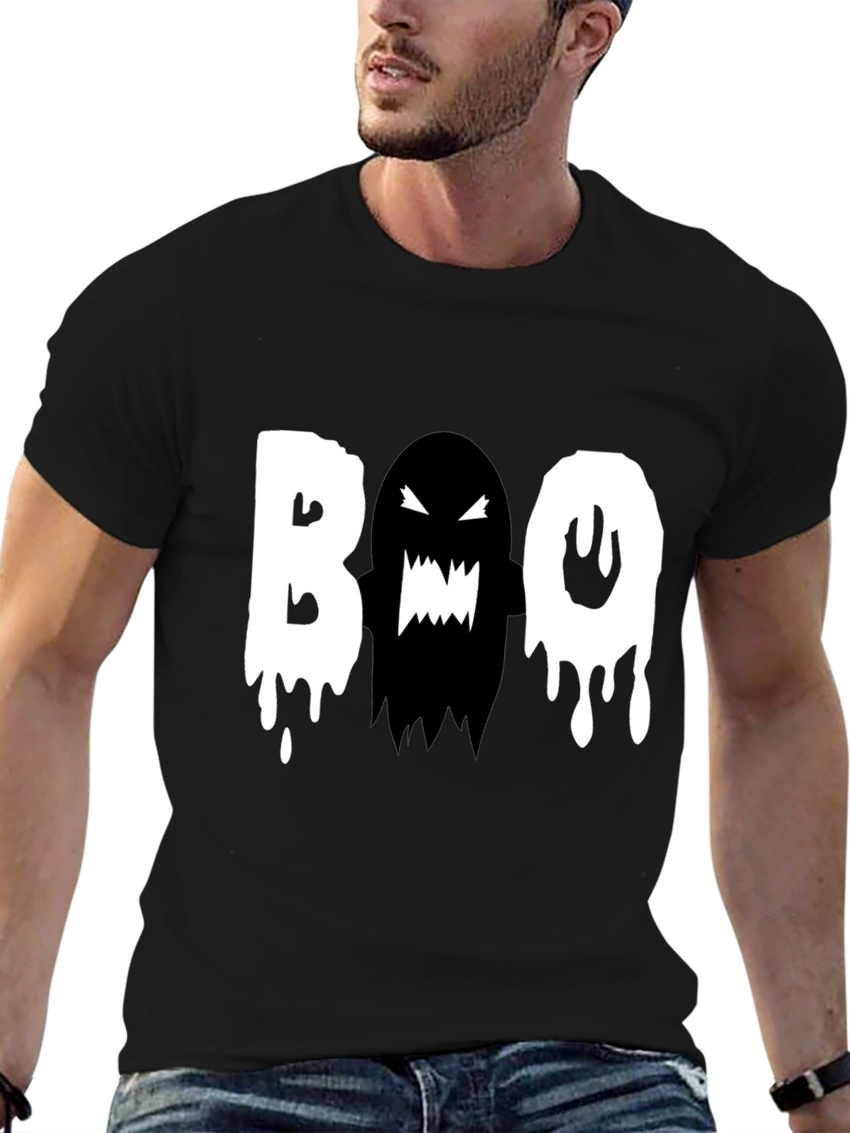 Boo Ghost Graphic Tee - Halloween T-Shirt