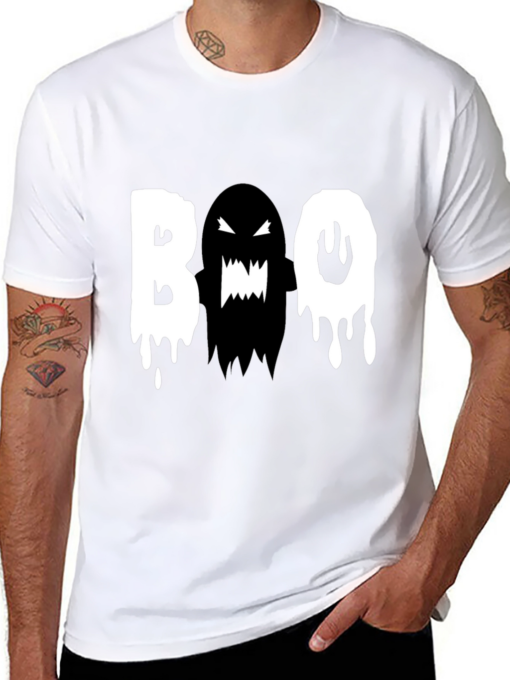 Boo Ghost Graphic Tee - Halloween T-Shirt