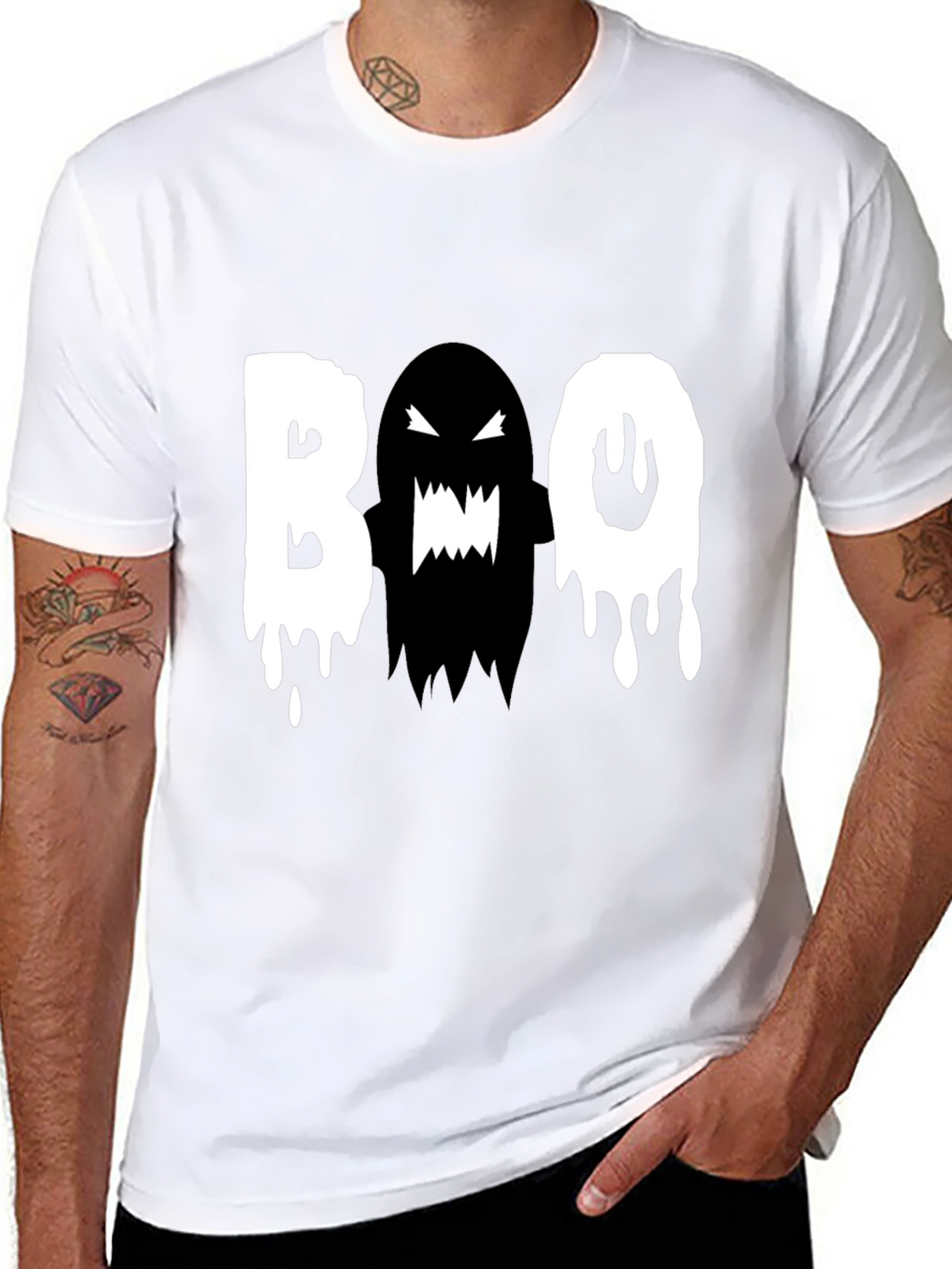 Boo Ghost Graphic Tee - Halloween T-Shirt
