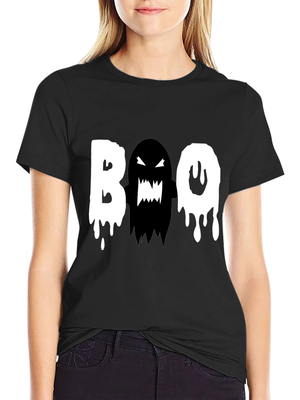 Boo Ghost Graphic Tee - Halloween T-Shirt