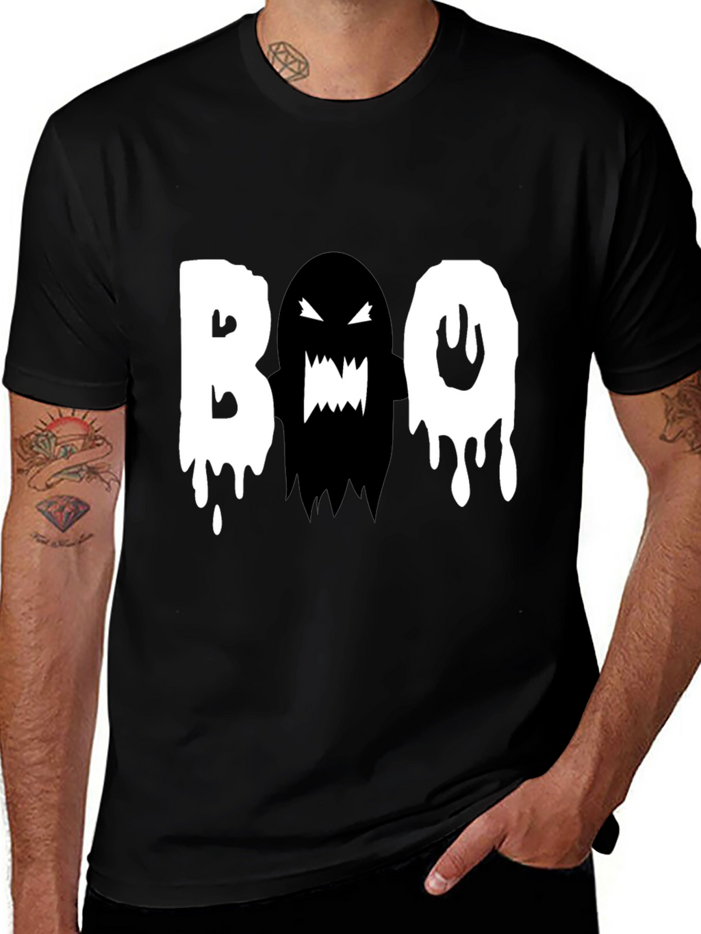 Boo Ghost Graphic Tee - Halloween T-Shirt