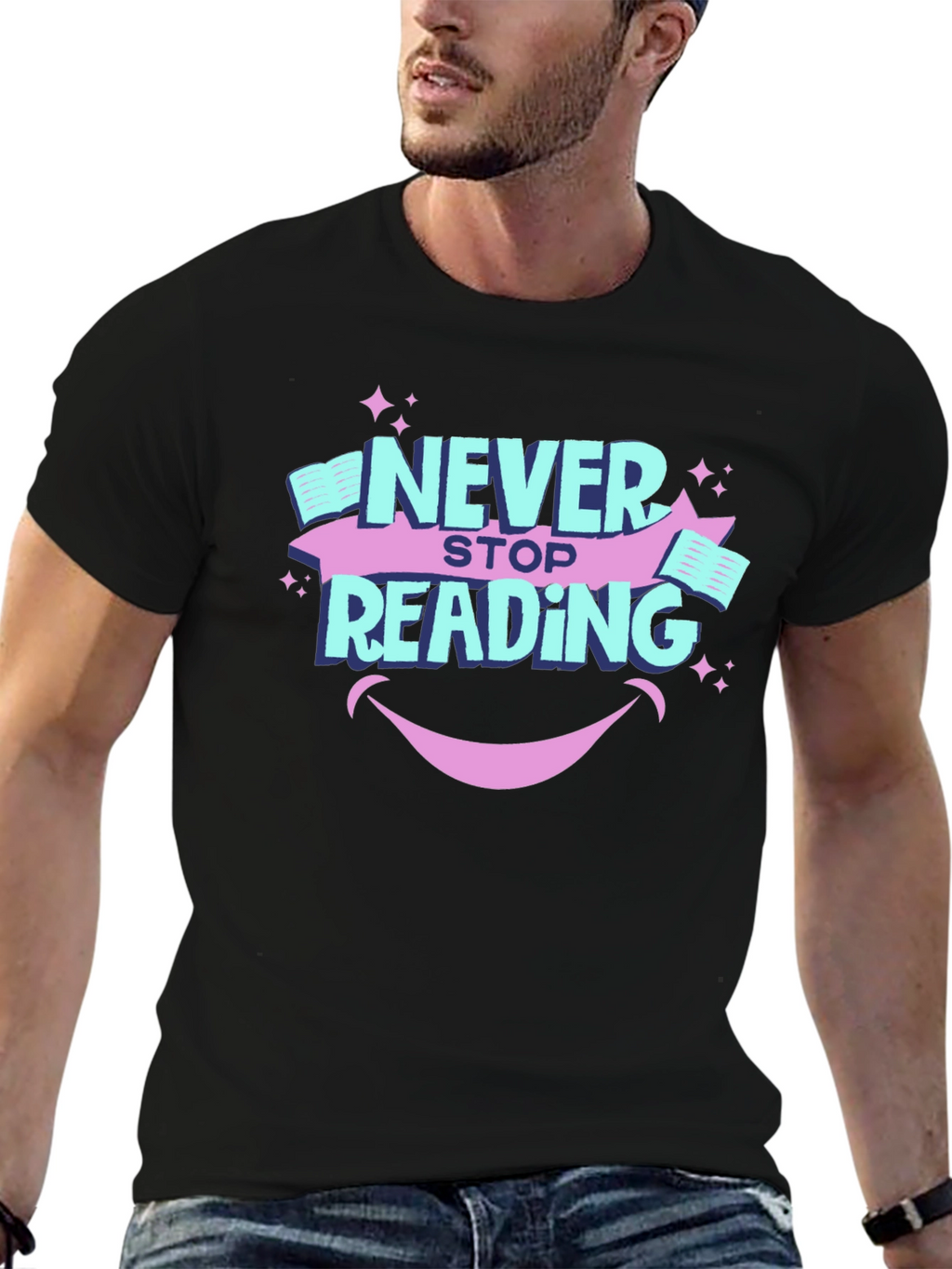Never Stop Reading Graphic T-Shirt