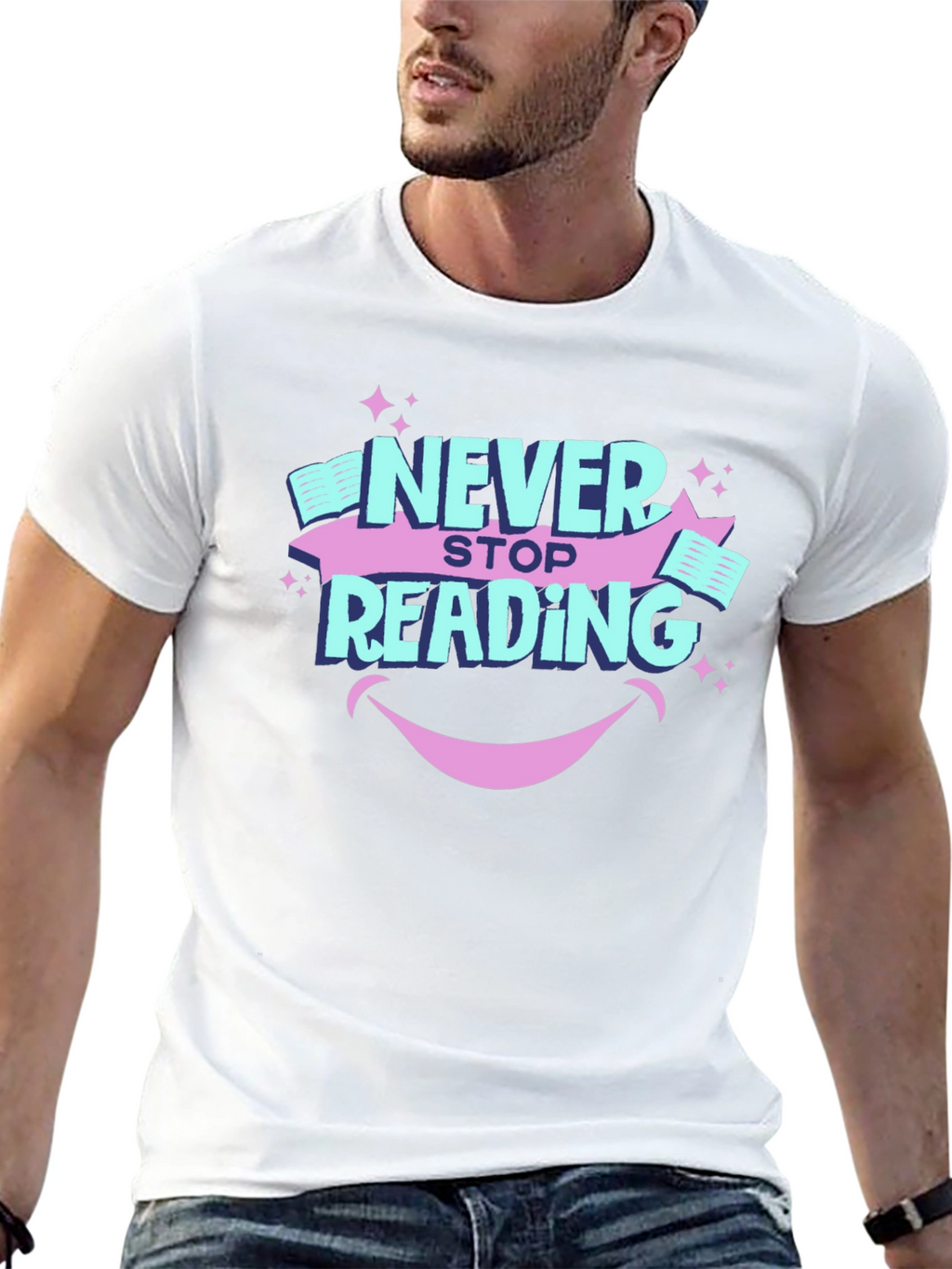 Never Stop Reading Graphic T-Shirt