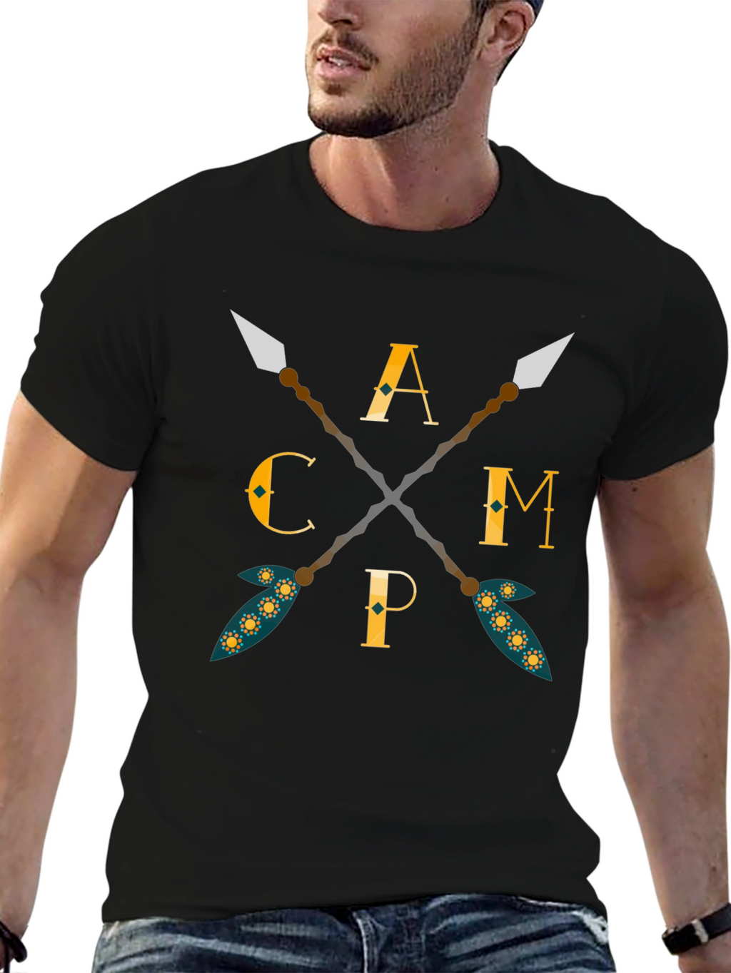 Camping Arrows Graphic T-Shirt