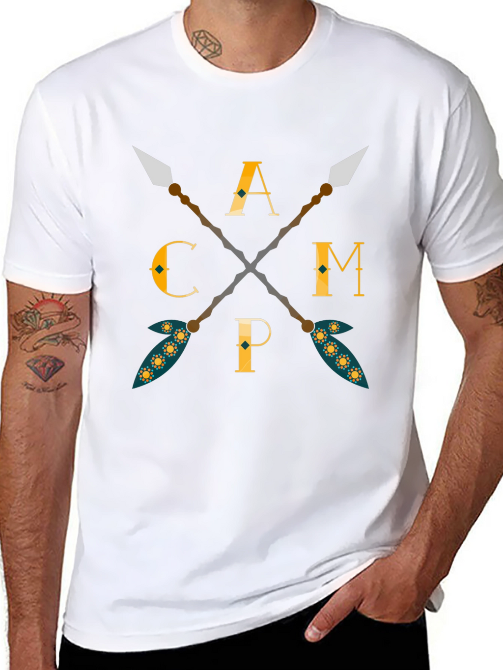 Camping Arrows Graphic T-Shirt