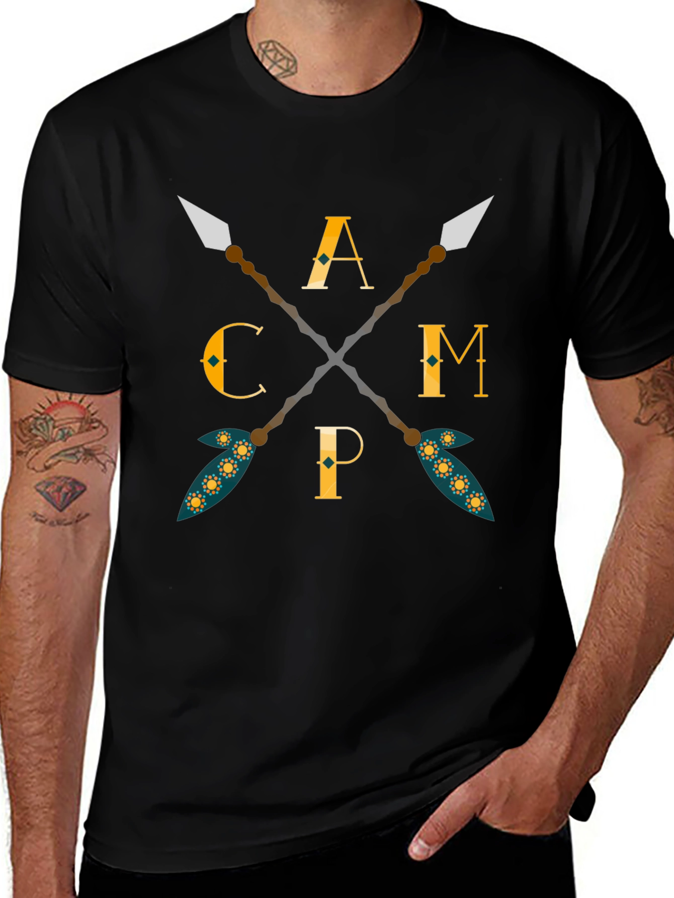 Camping Arrows Graphic T-Shirt