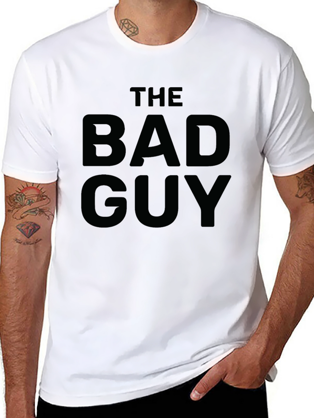 The Bad Guy Mens Black Graphic Tee
