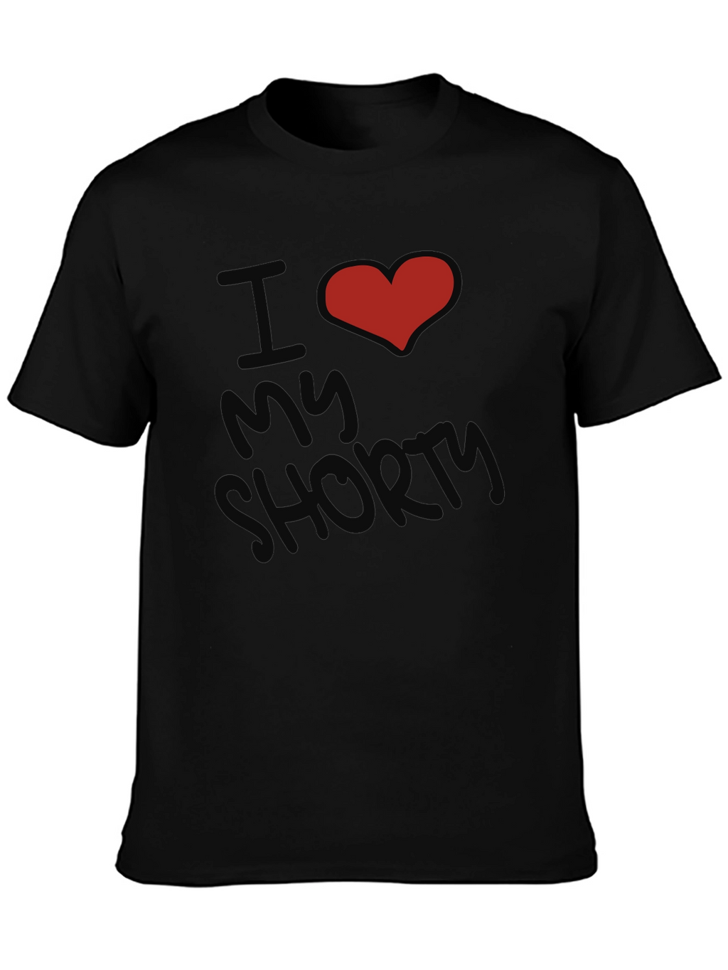I Heart My Shorty Graphic Tee - Black