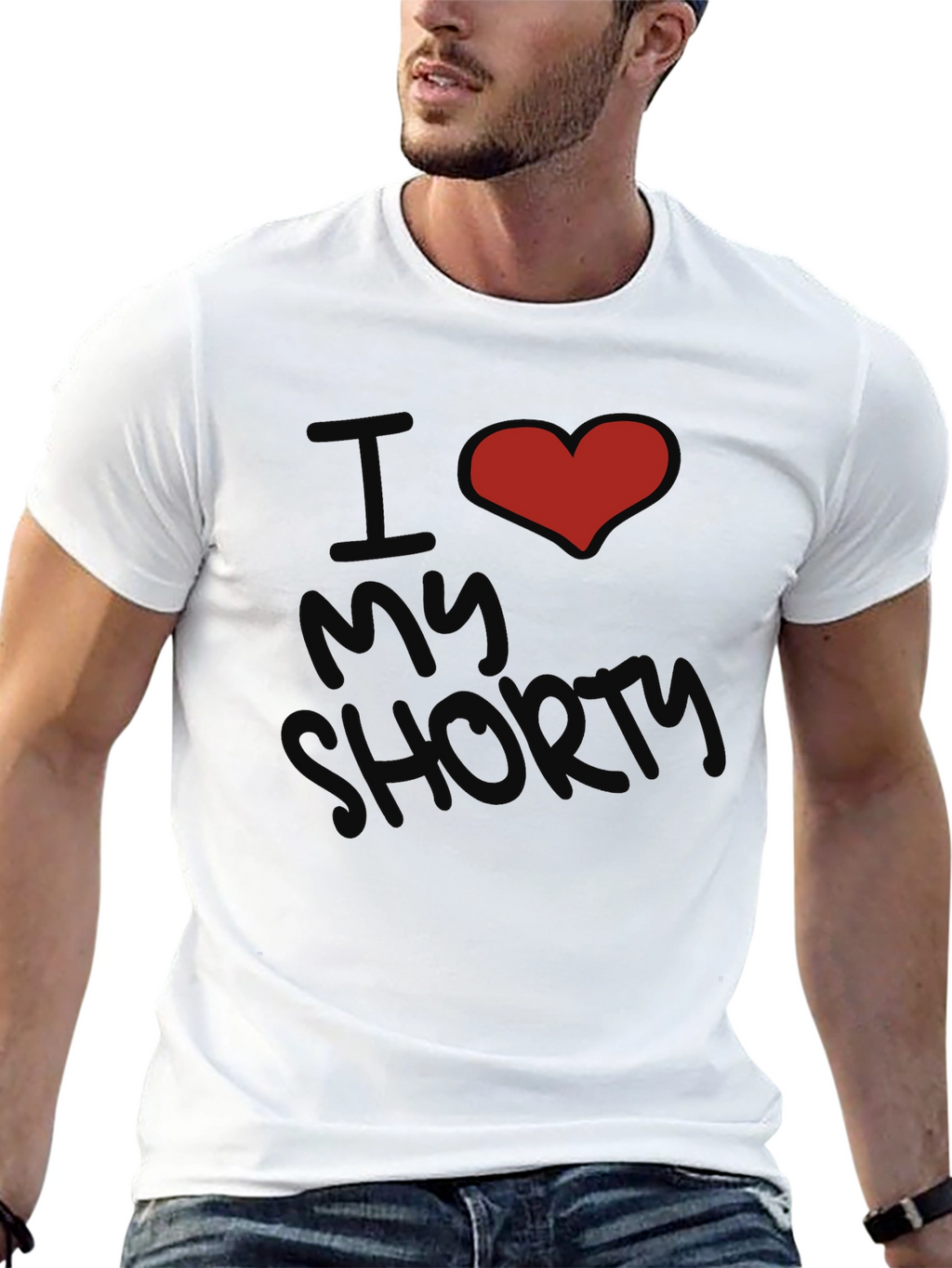 I Heart My Shorty Graphic Tee - Black