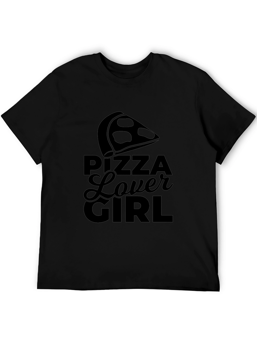 Pizza Lover Girl T-Shirt - Black
