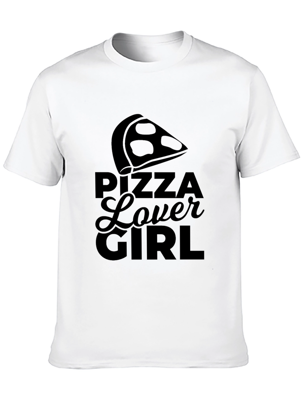 Pizza Lover Girl T-Shirt - Black