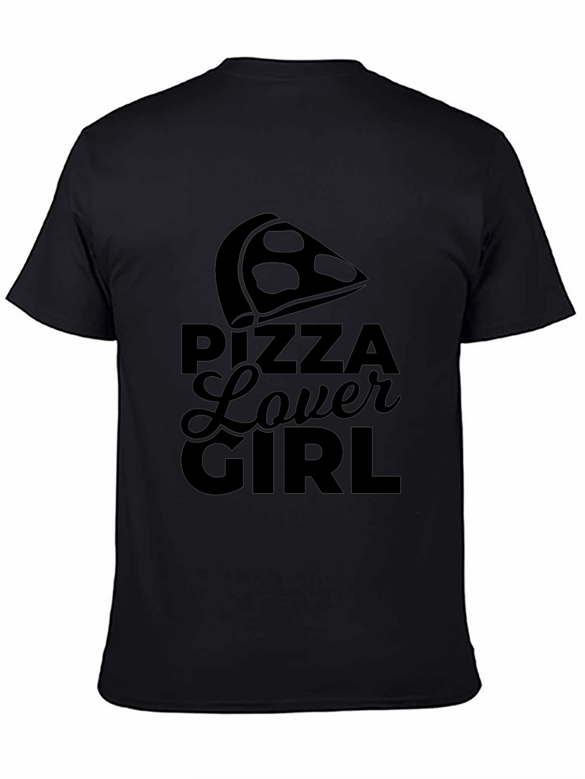 Pizza Lover Girl T-Shirt - Black