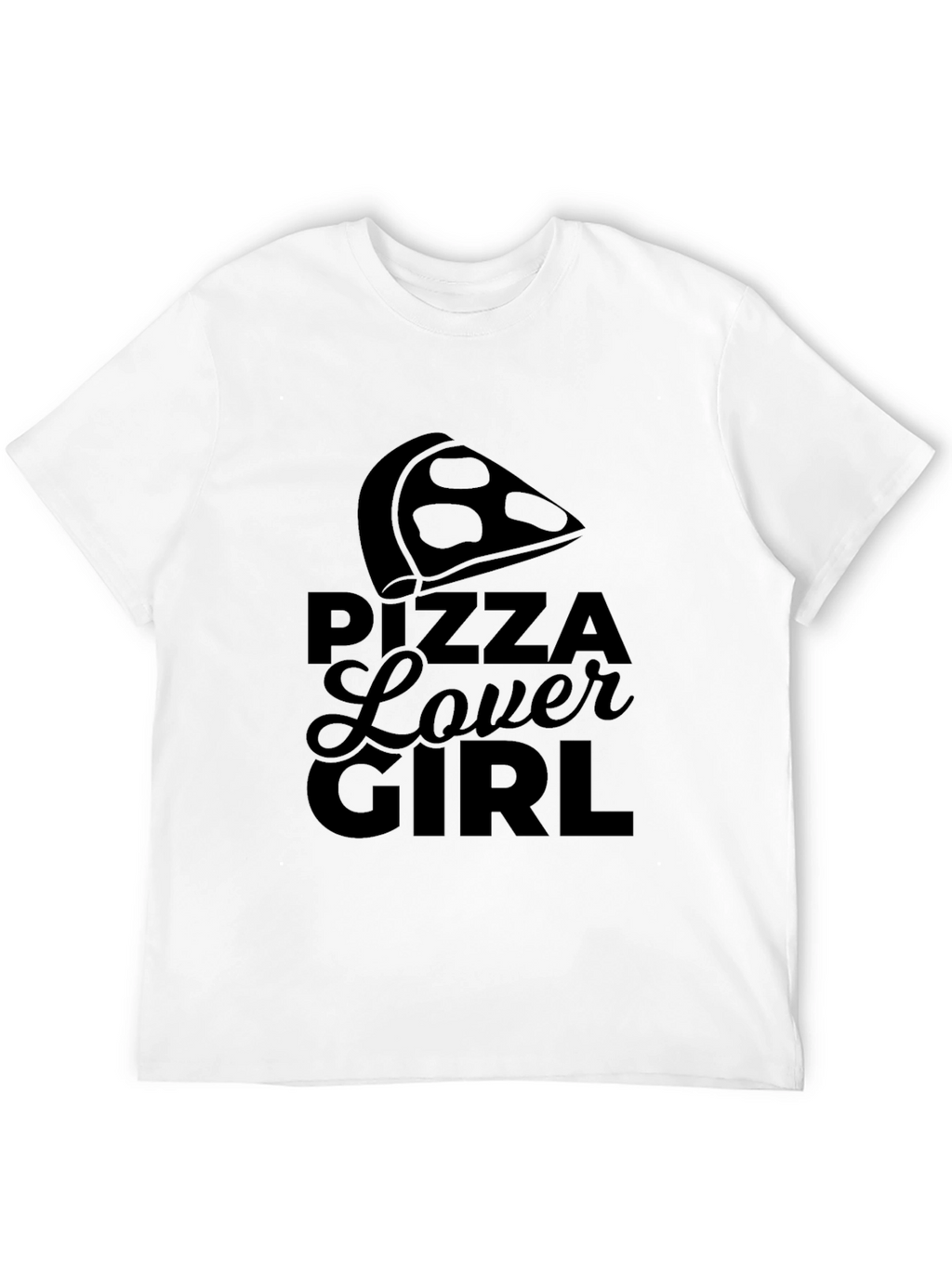 Pizza Lover Girl T-Shirt - Black