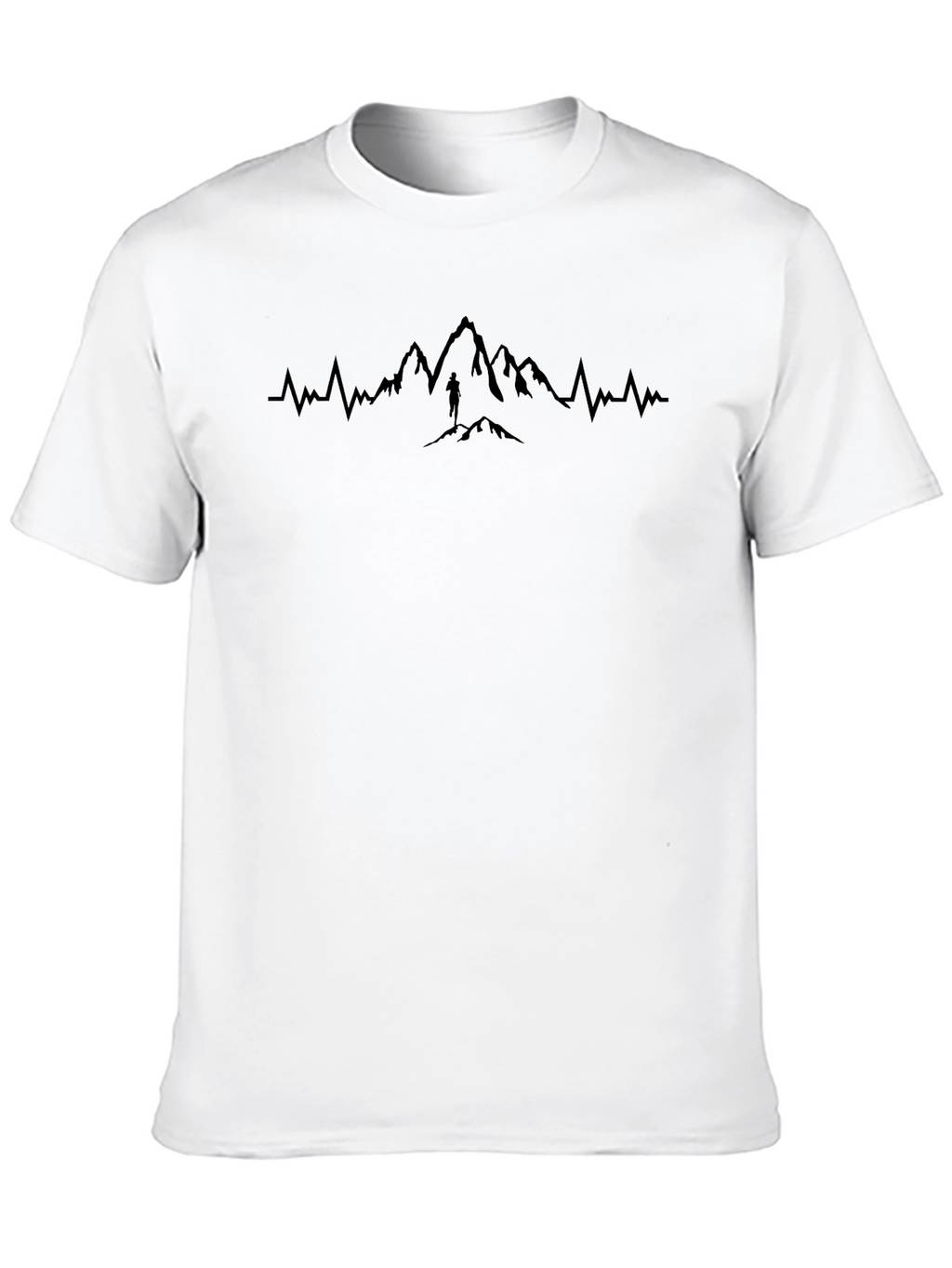 Mountain Pulse T-Shirt - Black Graphic Tee