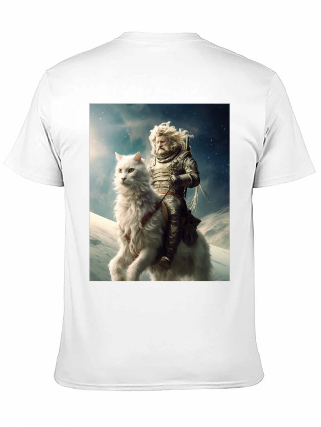 Knight Riding Cat Graphic Tee