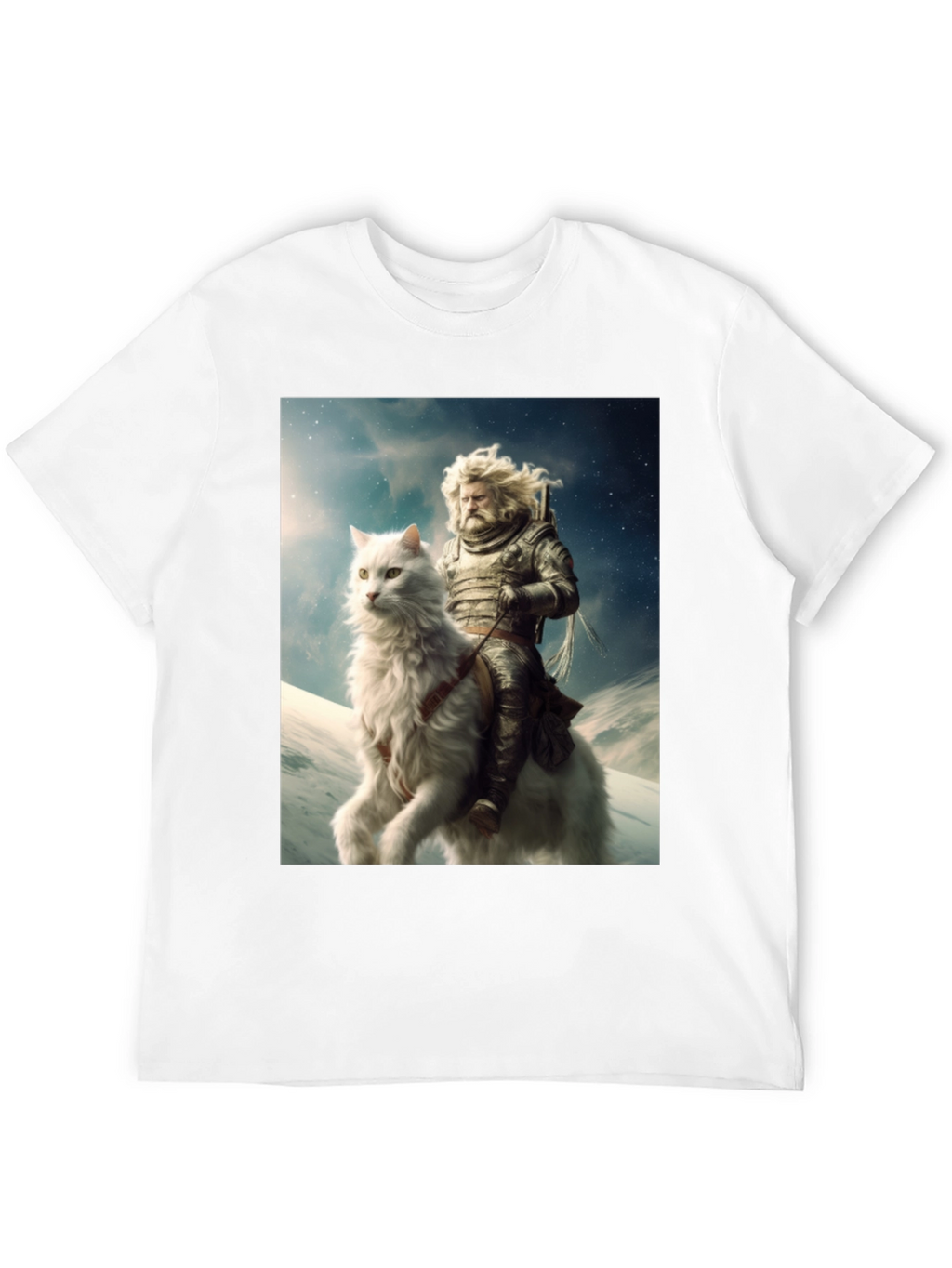 Knight Riding Cat Graphic Tee