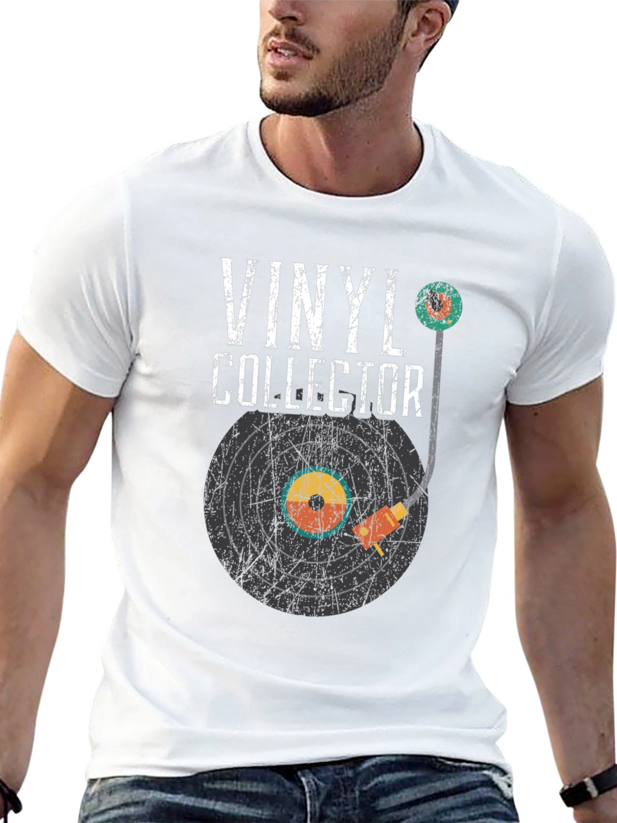 Vinyl Collector Graphic Tee - Music Lover T-Shirt