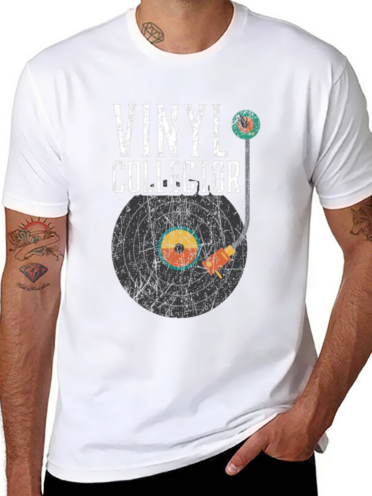 Vinyl Collector Graphic Tee - Music Lover T-Shirt