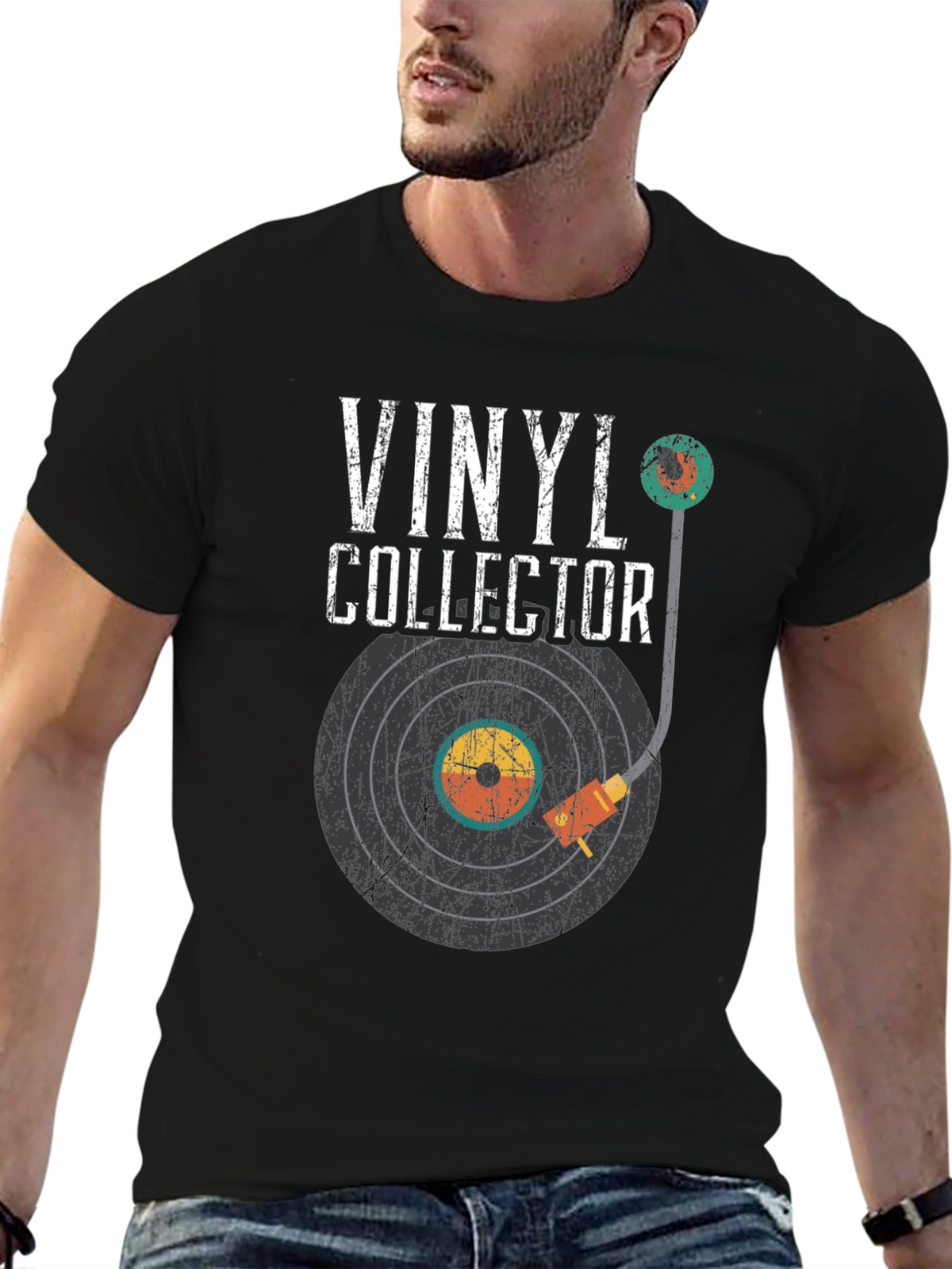 Vinyl Collector Graphic Tee - Music Lover T-Shirt