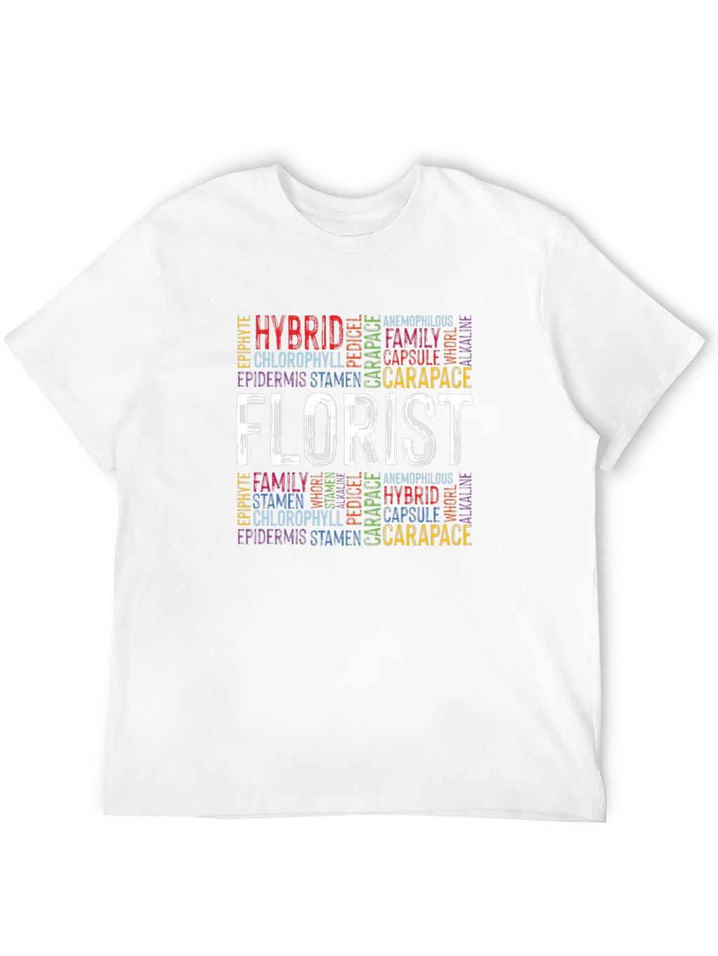 Florist Word Art Graphic T-Shirt