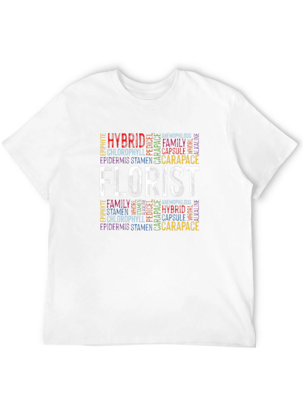 Florist Word Art Graphic T-Shirt