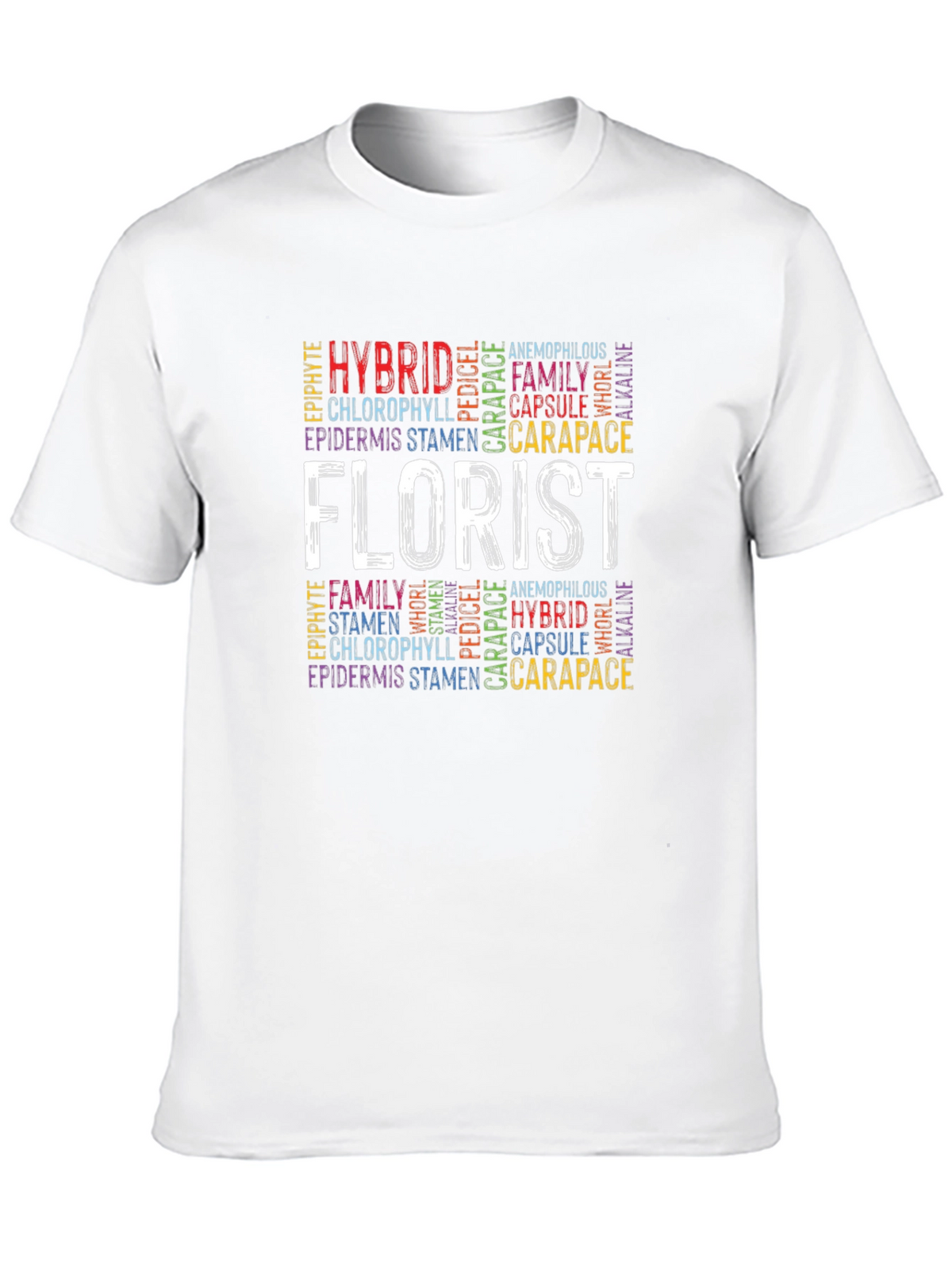 Florist Word Art Graphic T-Shirt