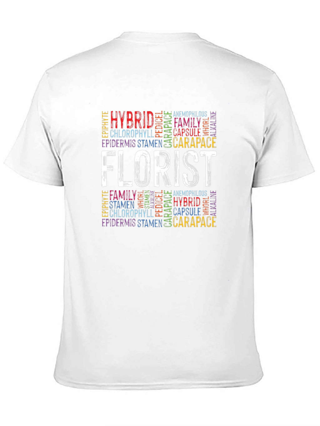 Florist Word Art Graphic T-Shirt