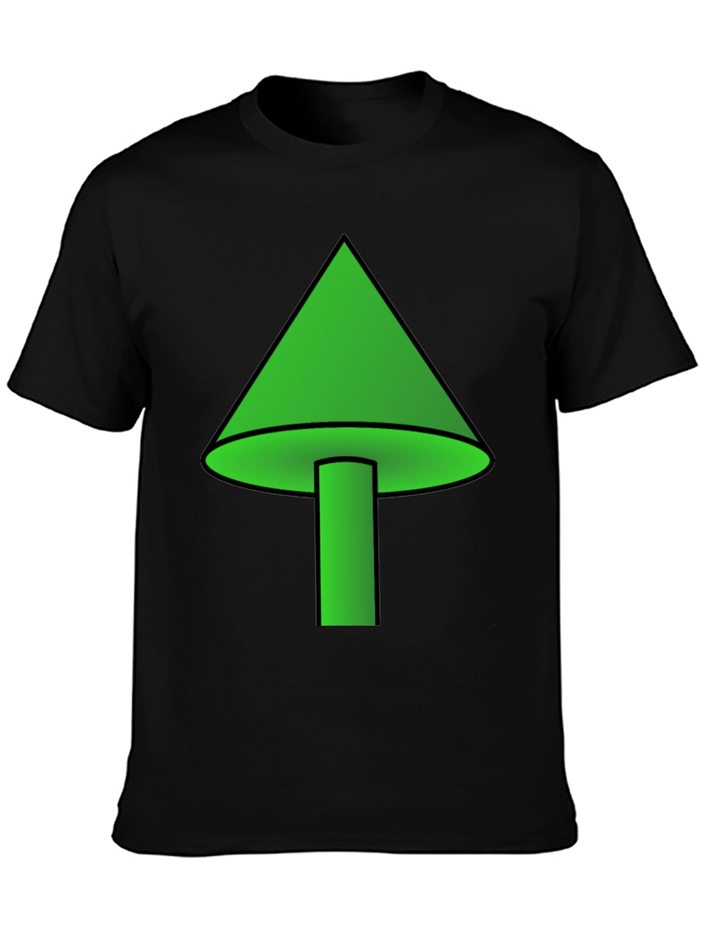Green Mushroom Graphic T-Shirt - Casual Wear