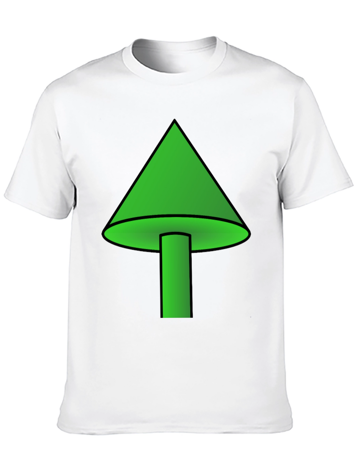 Green Mushroom Graphic T-Shirt - Casual Wear