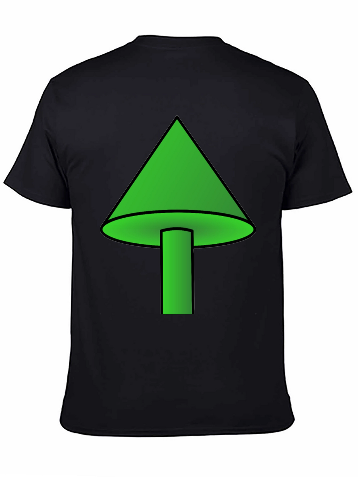 Green Mushroom Graphic T-Shirt - Casual Wear